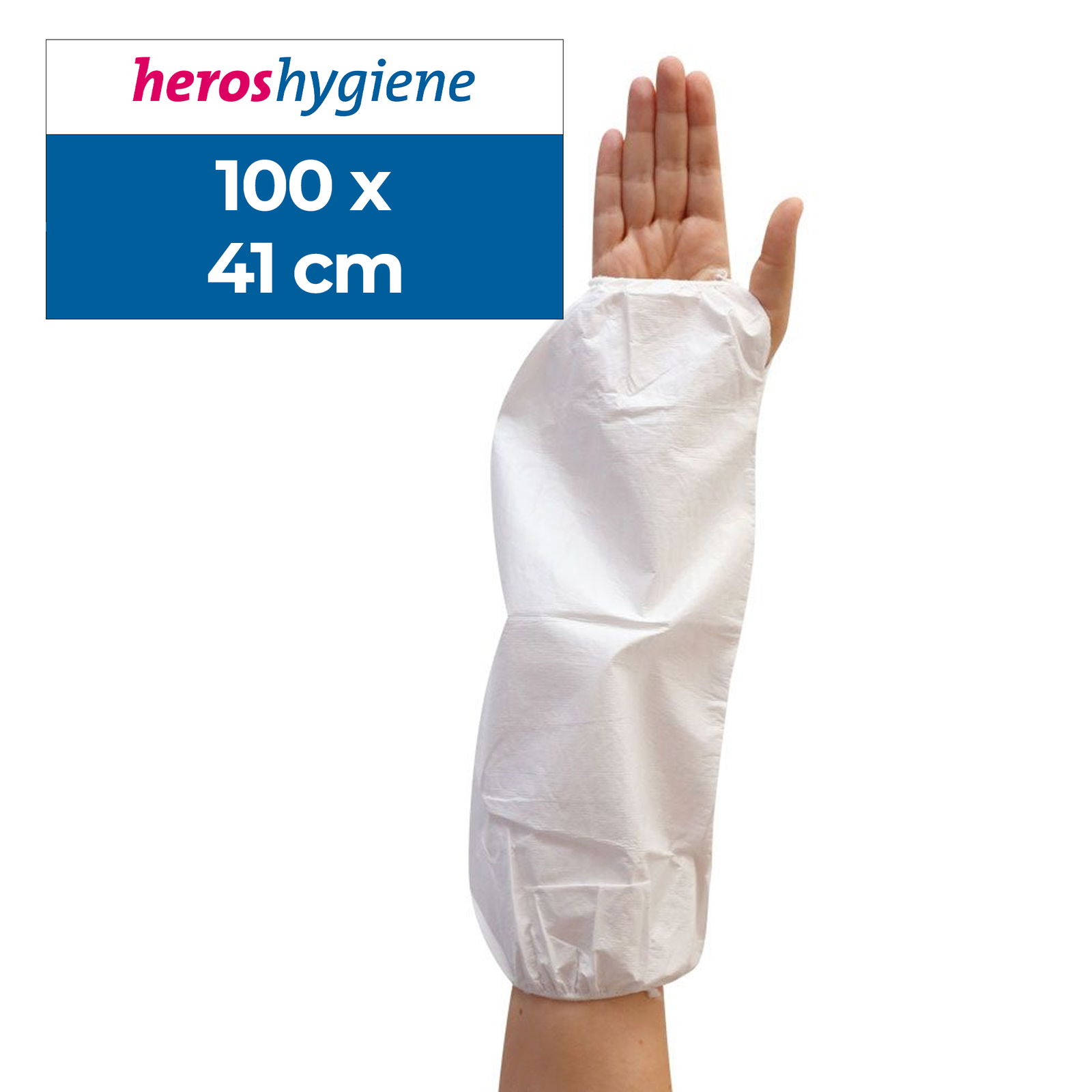 Manchette de protection blanche avec trou pour le pouce microporeuse