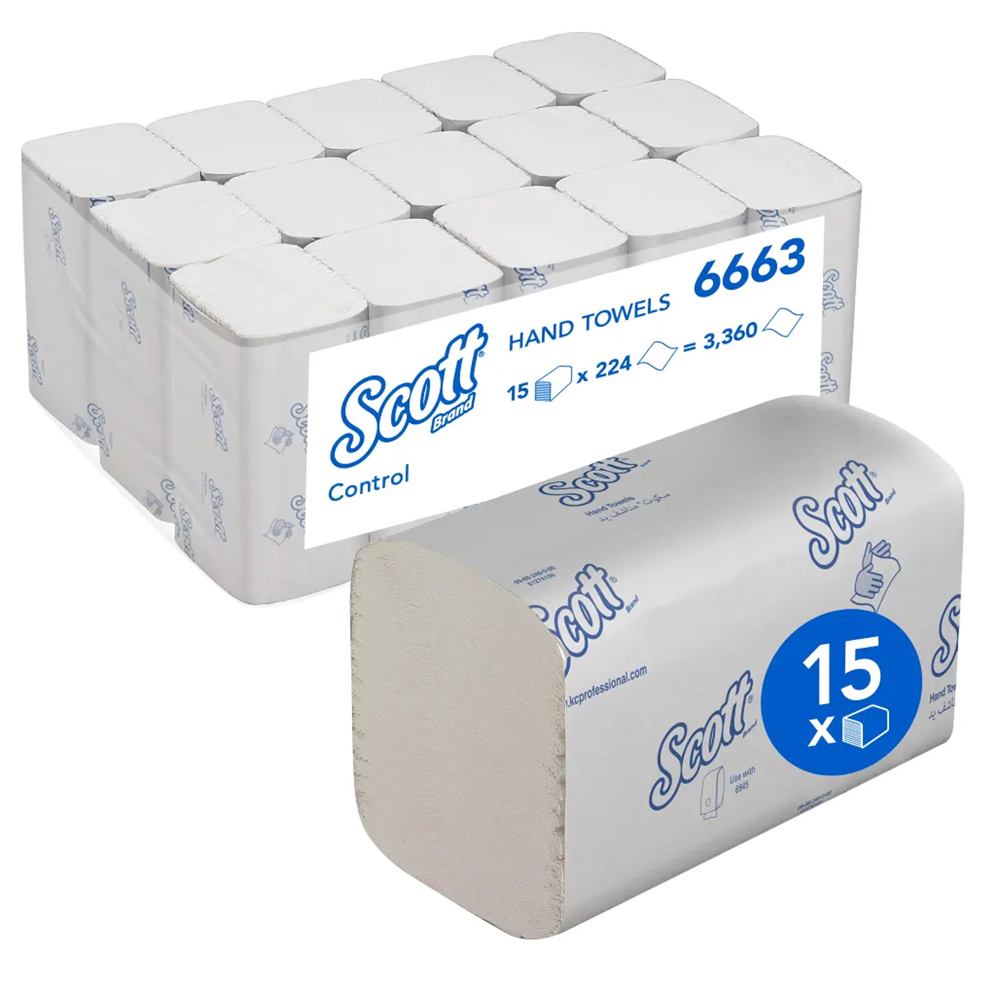 Papierhandtücher M-Falz | 1-lagig | Recycling | Scott Control 6663