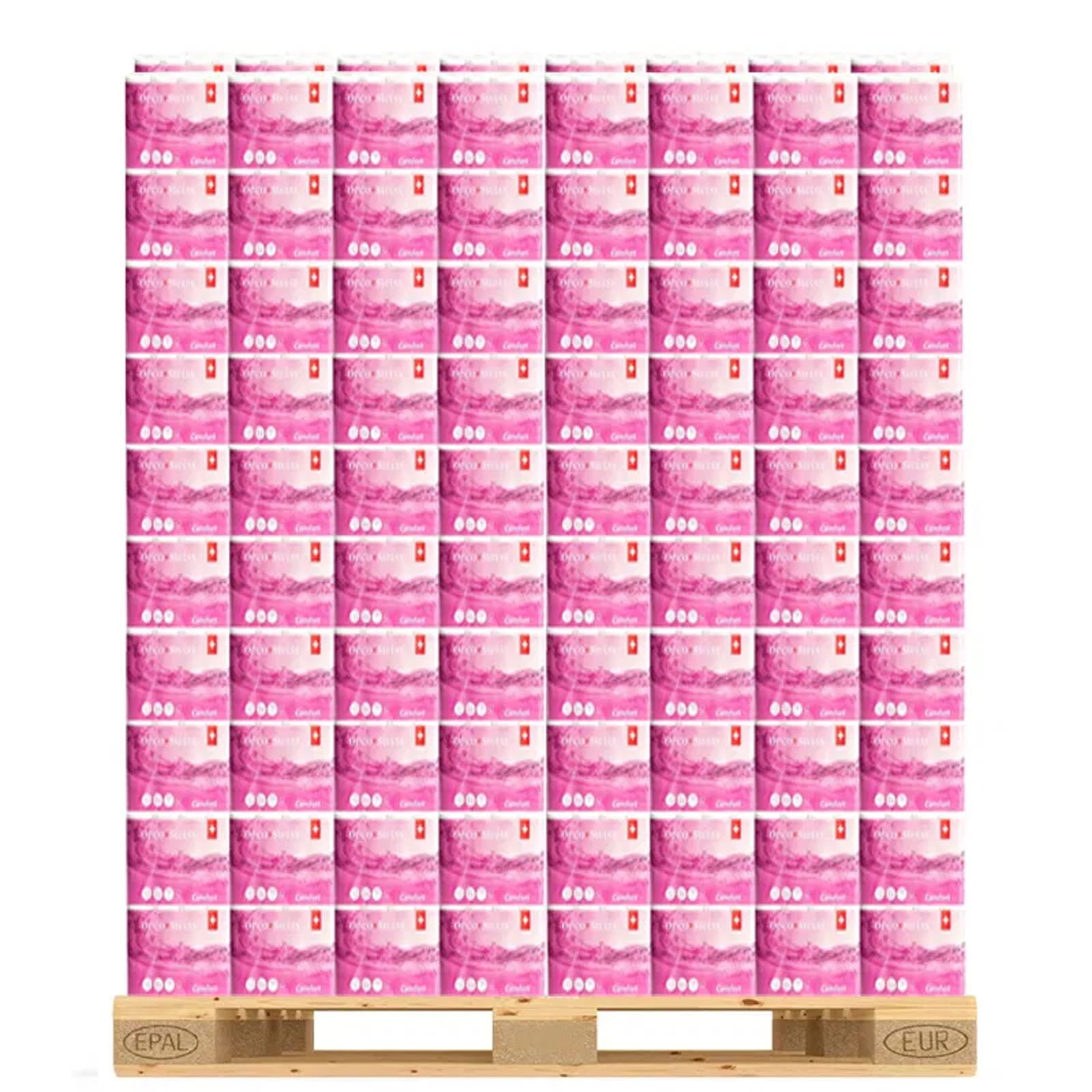 Palette papier ménager Oeco Swiss Comfort 3 plis ouate