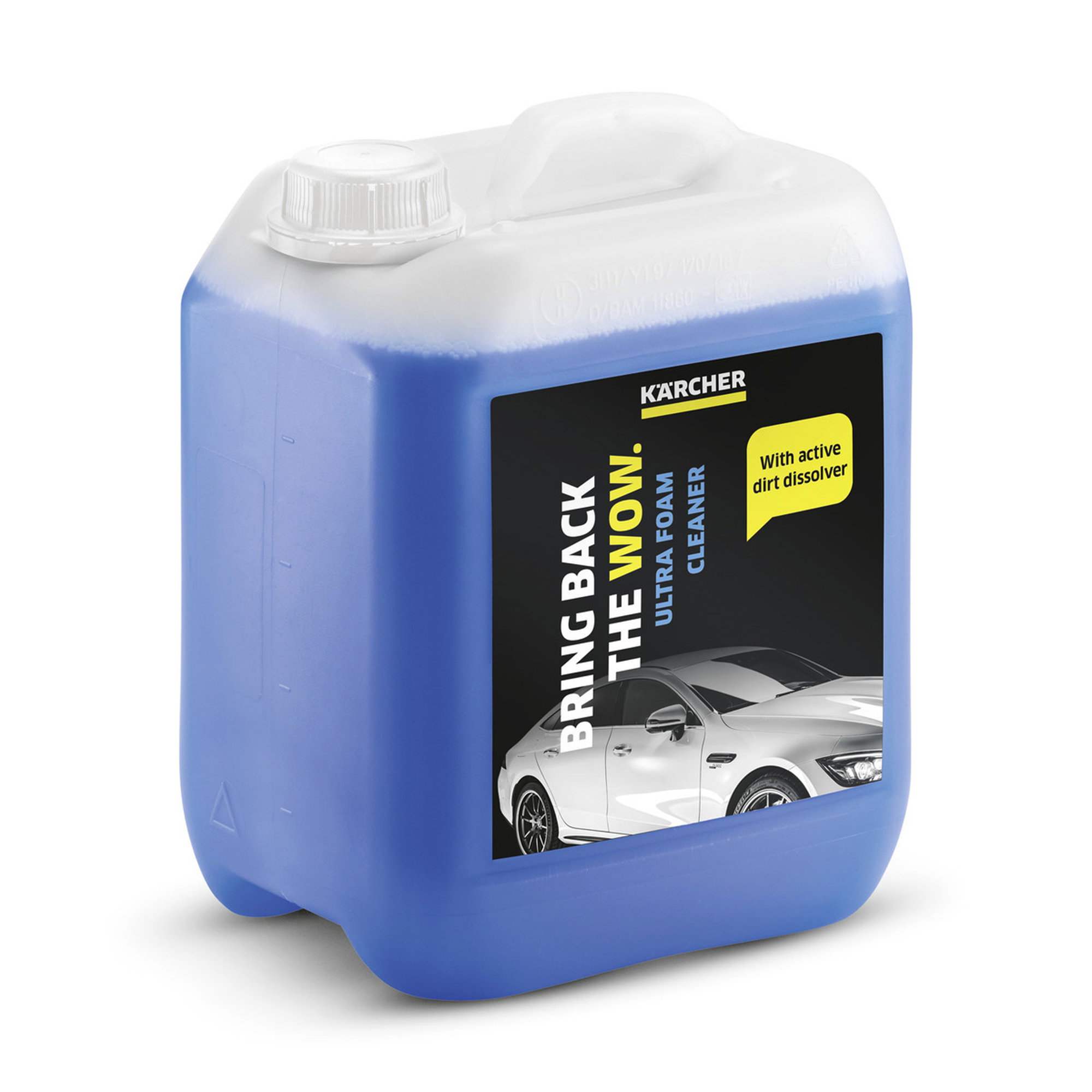 Autoaufbereitung, Autowäsche, Ultraschaum, Schmutzlöser, blauer Behälter