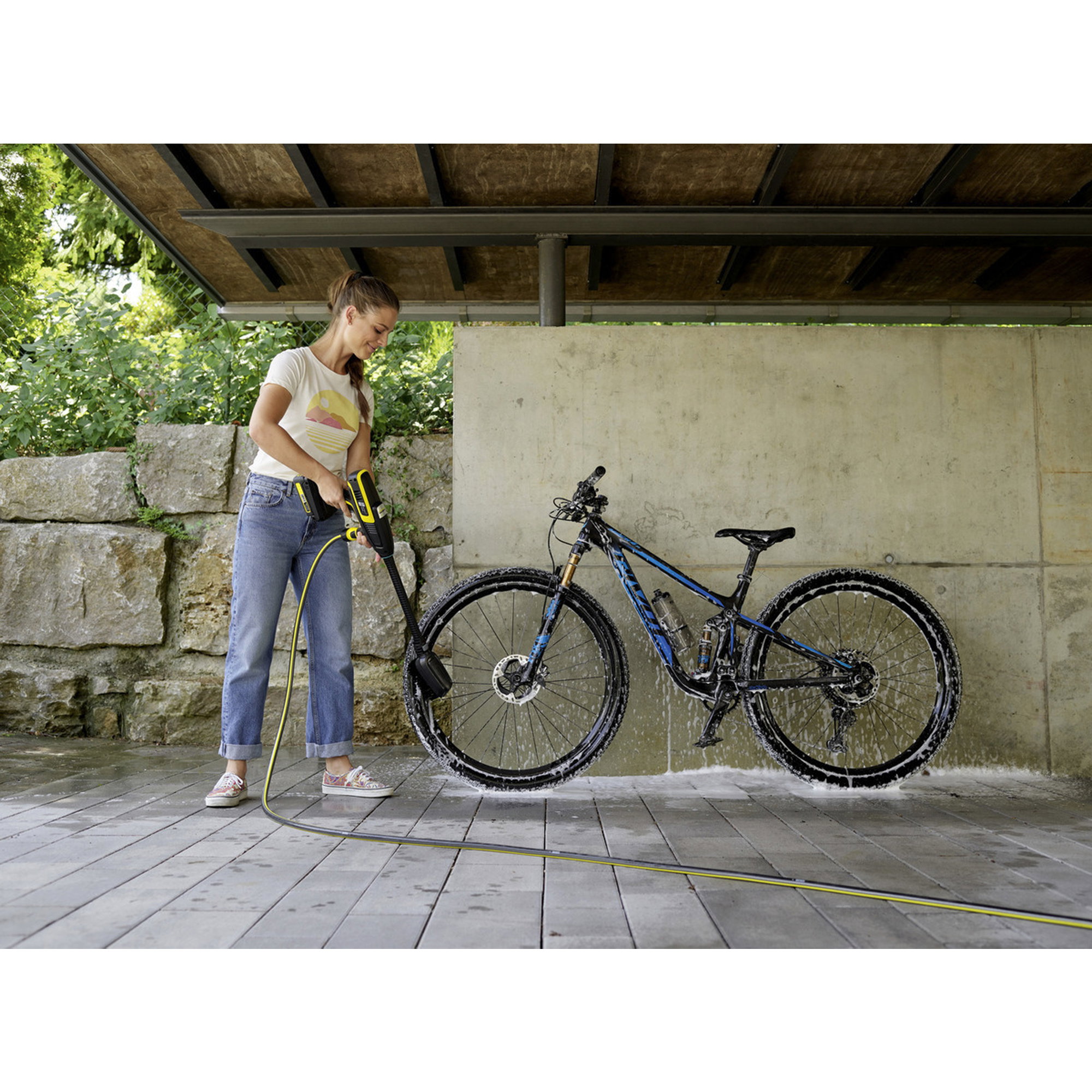 E-Bike, Fahrrad, Mountainbike, Reinigungsprozess, Waschvorgang
