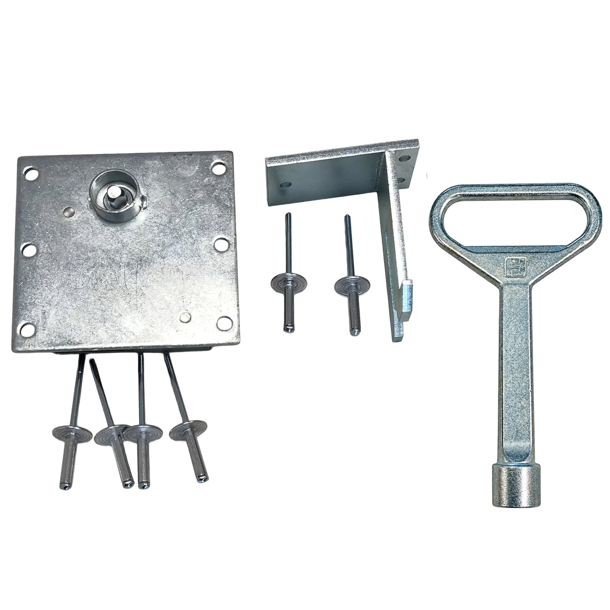 Serrure triangulaire 7 mm | clé fournie | pour conteneurs en plastique Europlast | Vercon