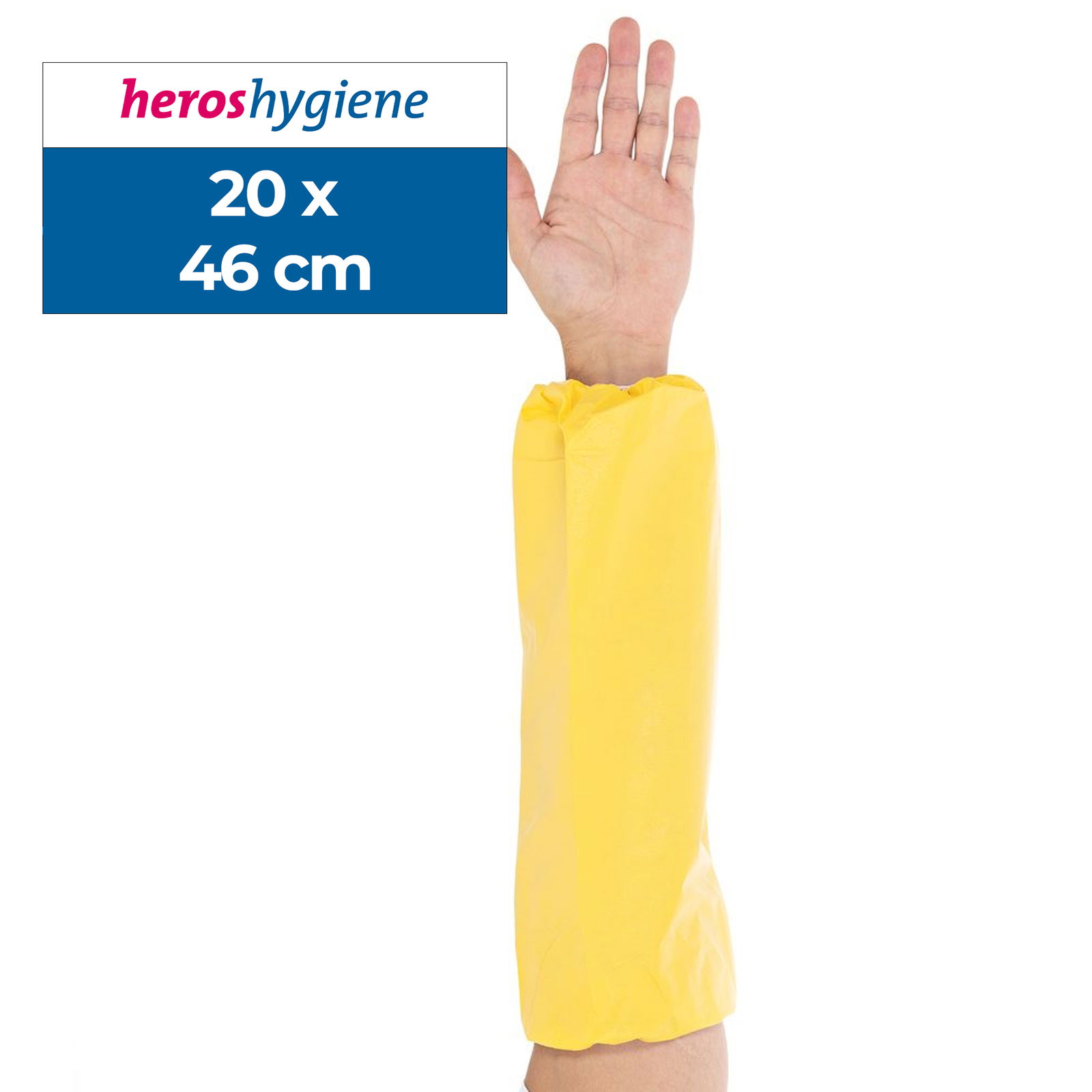 Manchettes de protection jaunes en SMS avec revêtement PE