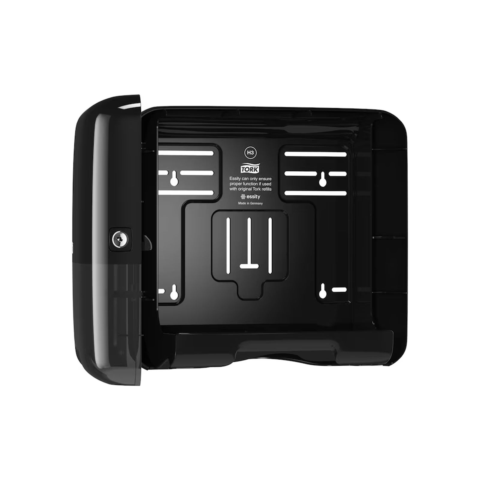 Tork 553108 H3 Handtuchspender Mini schwarz offen