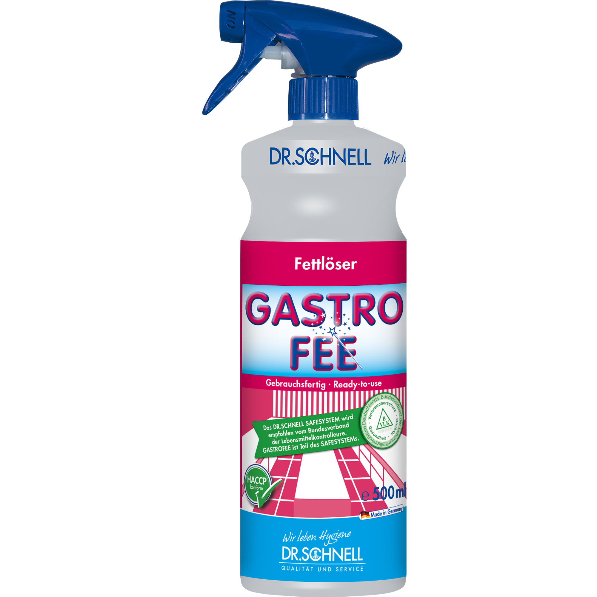 Gastroreiniger, Fettreiniger, Sprühflasche, 500ml, Dr. Schnell