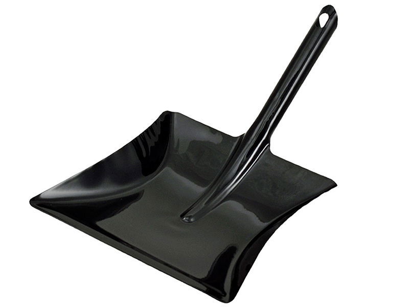 Metallschaufel für Kehrgarnitur schwarz