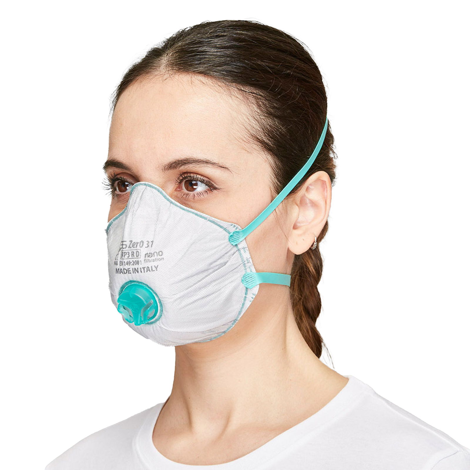 FFP3 Atemschutzmaske BLS Zer0 31C, Ventil und Aktivkohle, 10 Stück