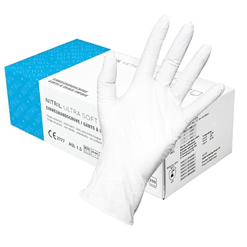 Nitril Einweghandschuhe Ultra Soft Weiss