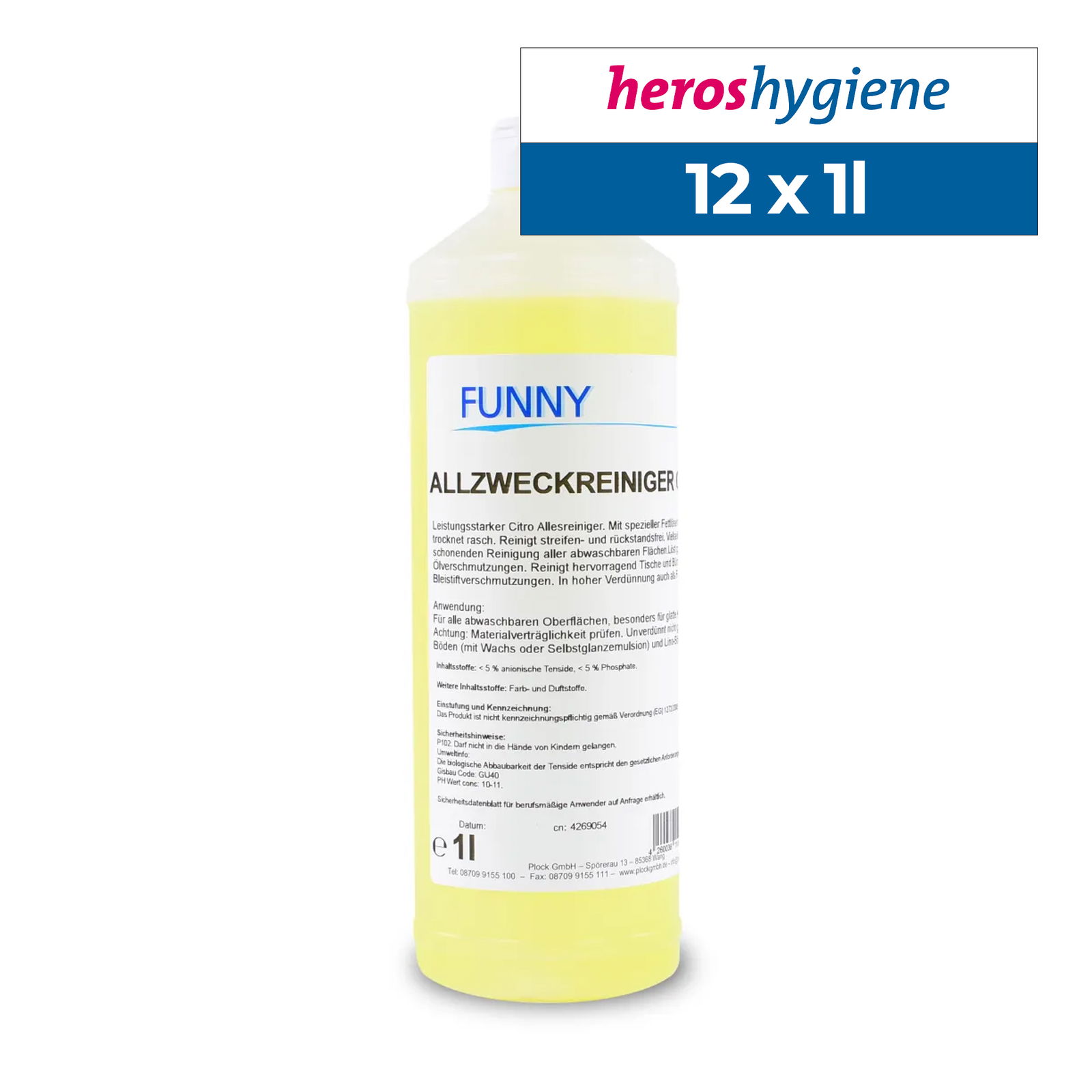 Funny AG-460 Citro Reiniger Allzweckreiniger 12 x 1 Liter Flaschen