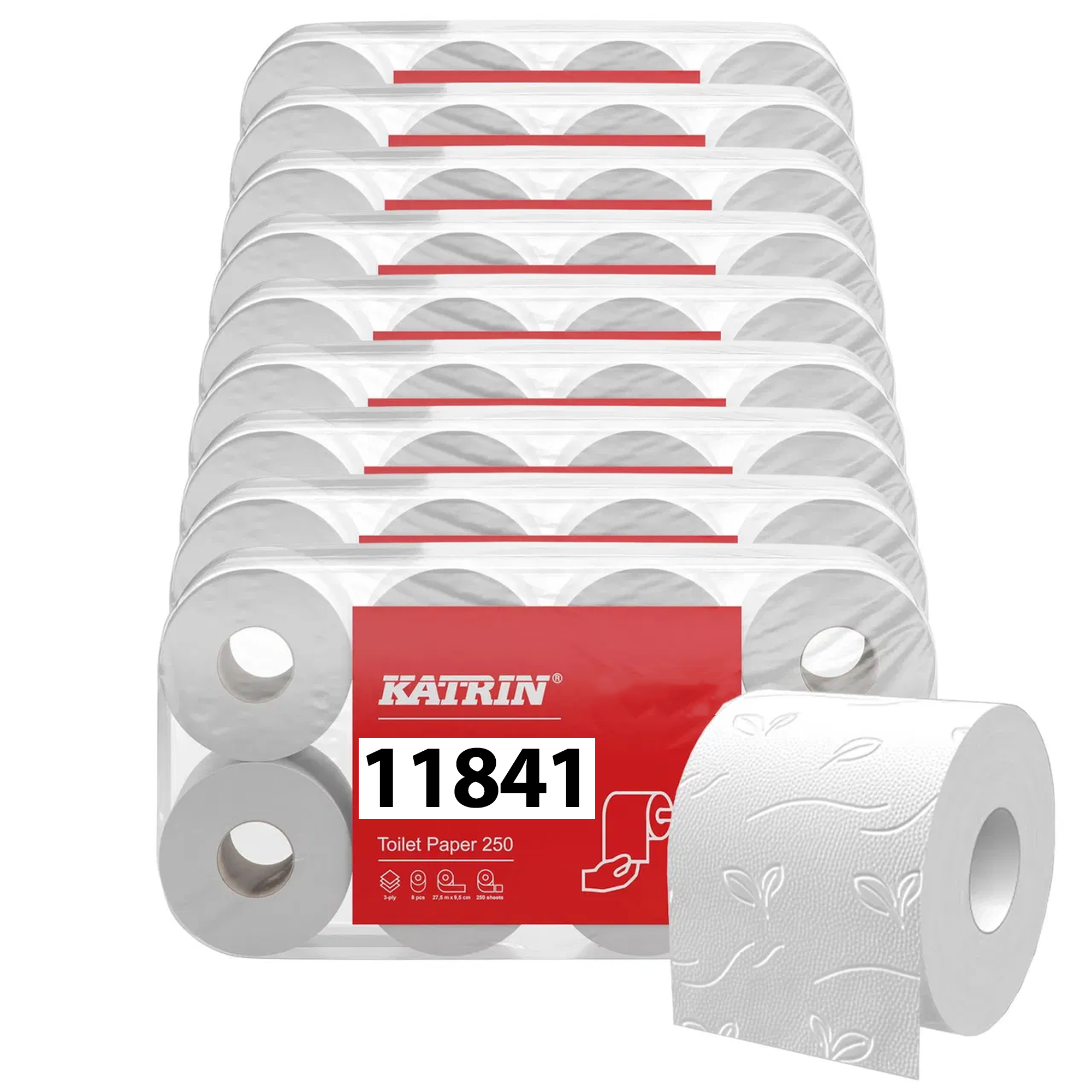 Toilettenpapier | 3-lagig | Zellstoff | 250 Blatt | Katrin