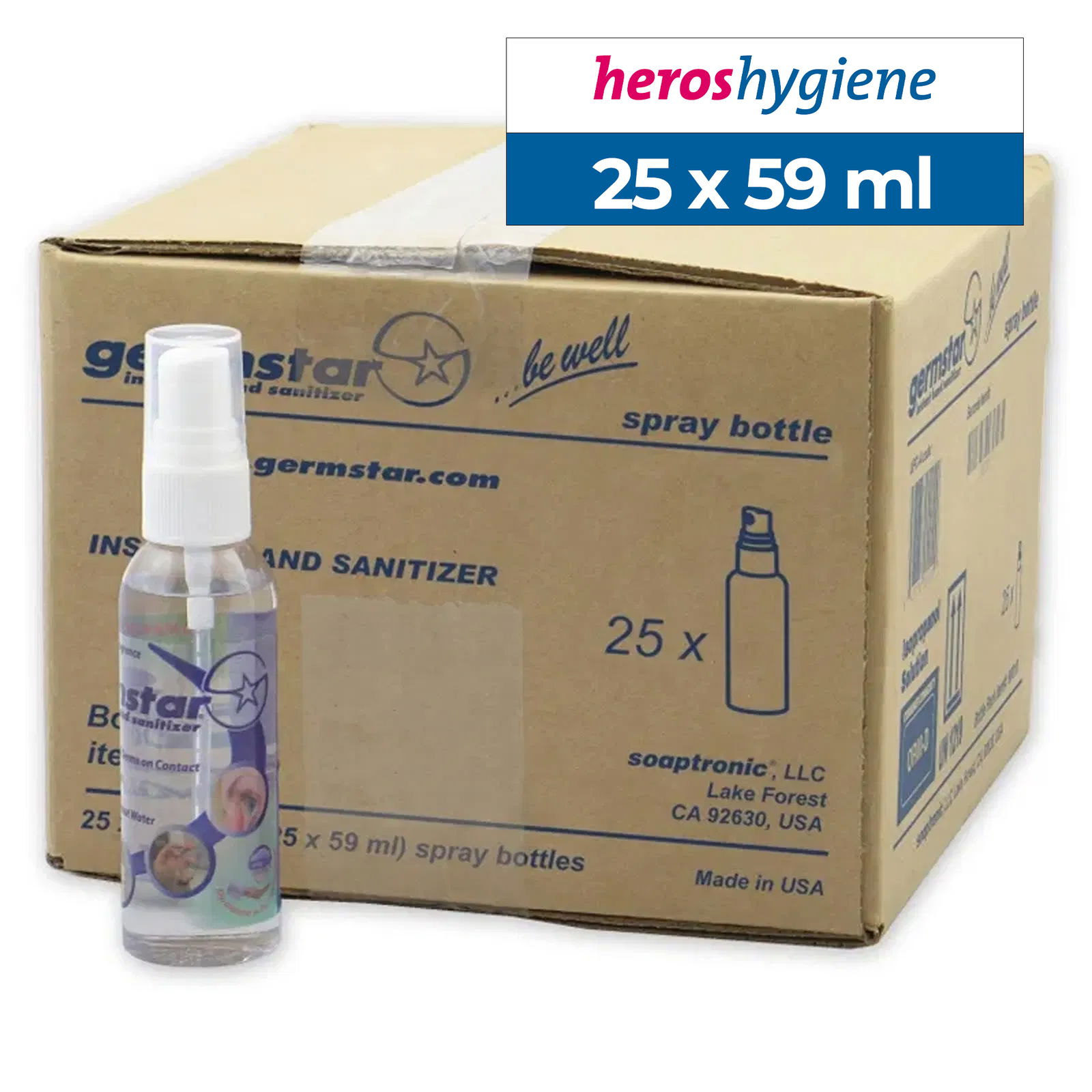 Hand disinfectant Germstar Original hand spray 25 x 59 ml