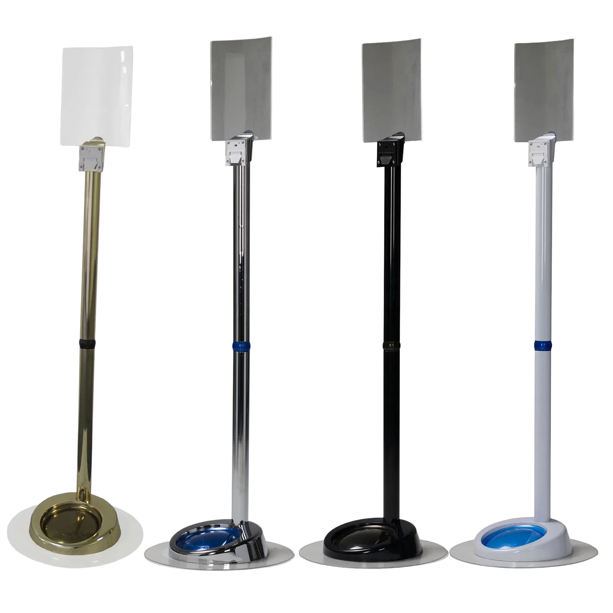 halterstand, spatel, base, vitrine, stativ, brass pedestal, metal pole, handheld flag, tilt stand, pet feeder stand