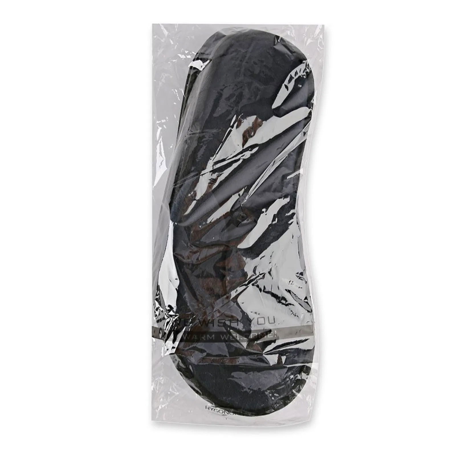 Ciabatte da hotel in velluto nere 28,5 cm