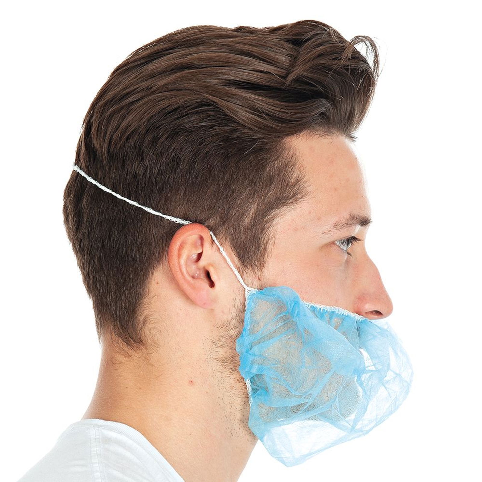 Beard cover Eco with head elastic polypropylene blue