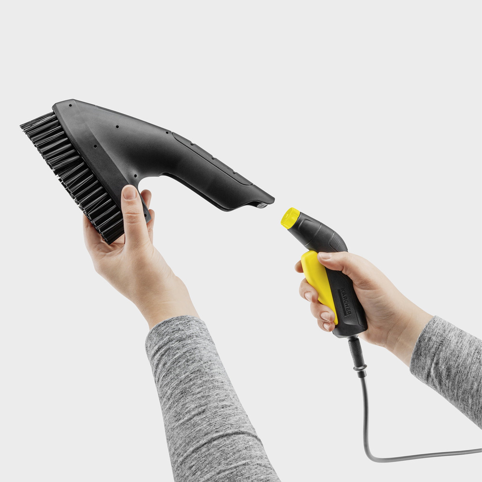 Handheld steamer, Bürstenaufsatz, Abnehmbares Düsenteil, Kabelgebundene Werkzeuge, Schwarz-Gelb