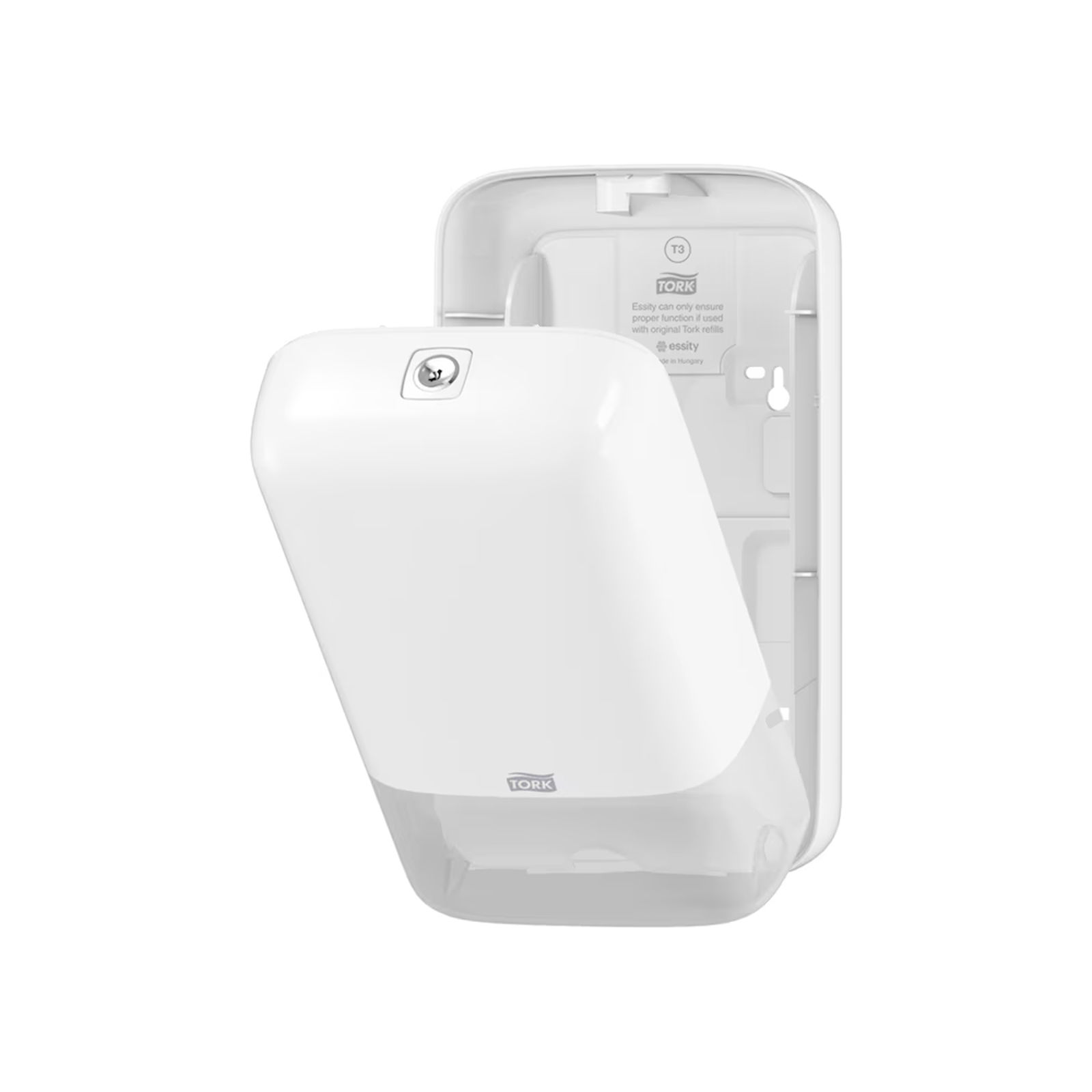 Tork 556000 Toilettenpapierspender T3 Einzelblatt weiss offen