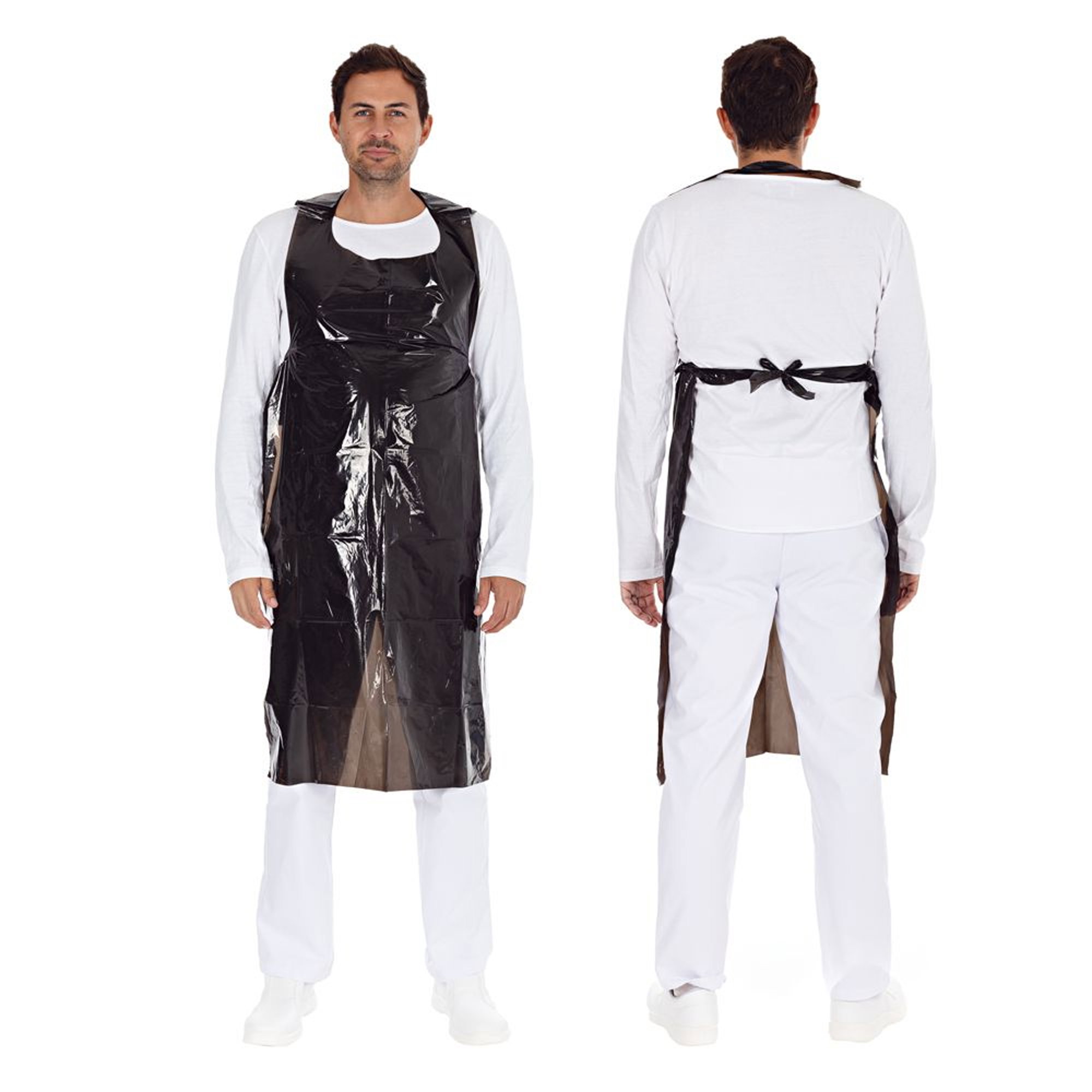 Tabliers jetables | en rouleau | 35 my | Noir | LDPE