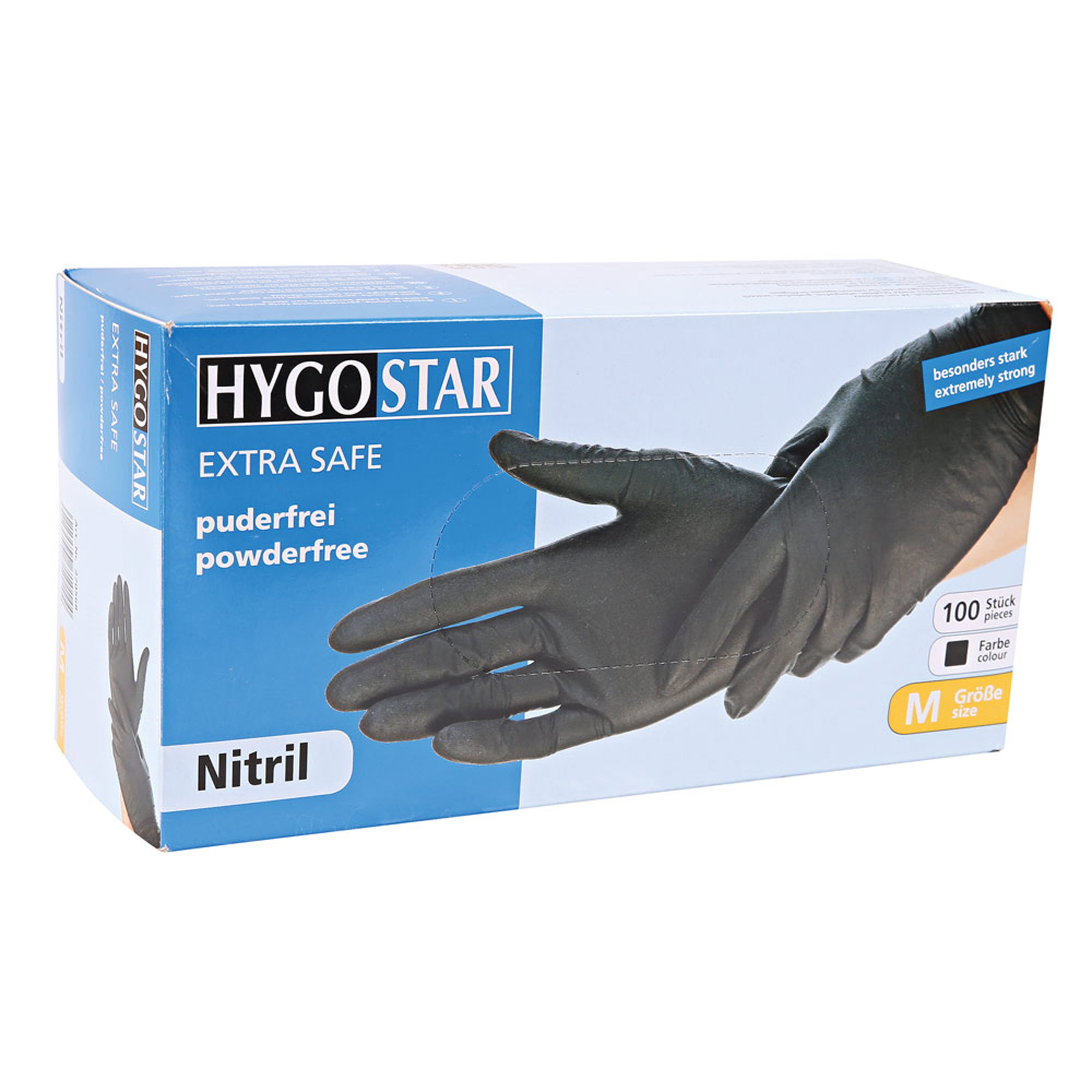 Nitrile gloves | Hygostar Extra Safe Black M