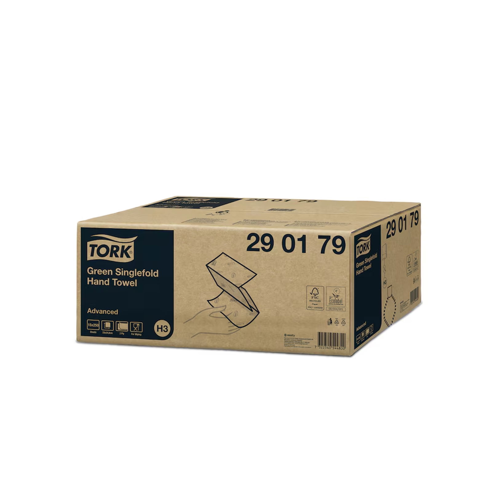 Tork 290179 Papierhandtücher Advanced H3 2-lagig V-Falz grün Paket