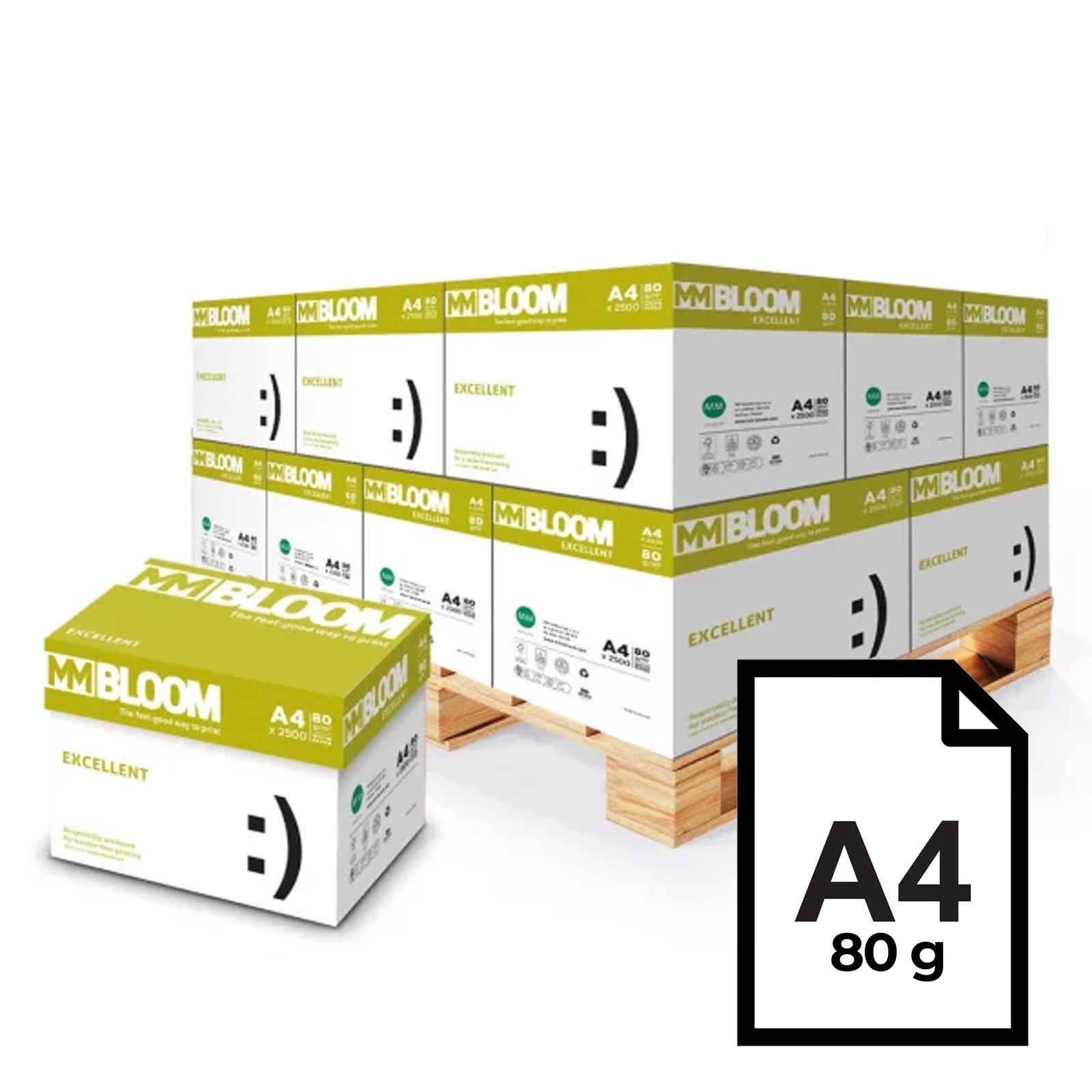 Copy paper MM Bloom Excellent | A4 | 80 g | half pallet