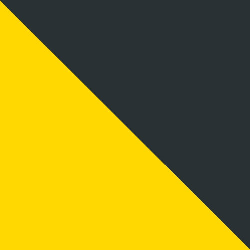 diagonaler Schnitt, gelb und dunkelgrau, zweifarbig, Geometrisch, abstrakt