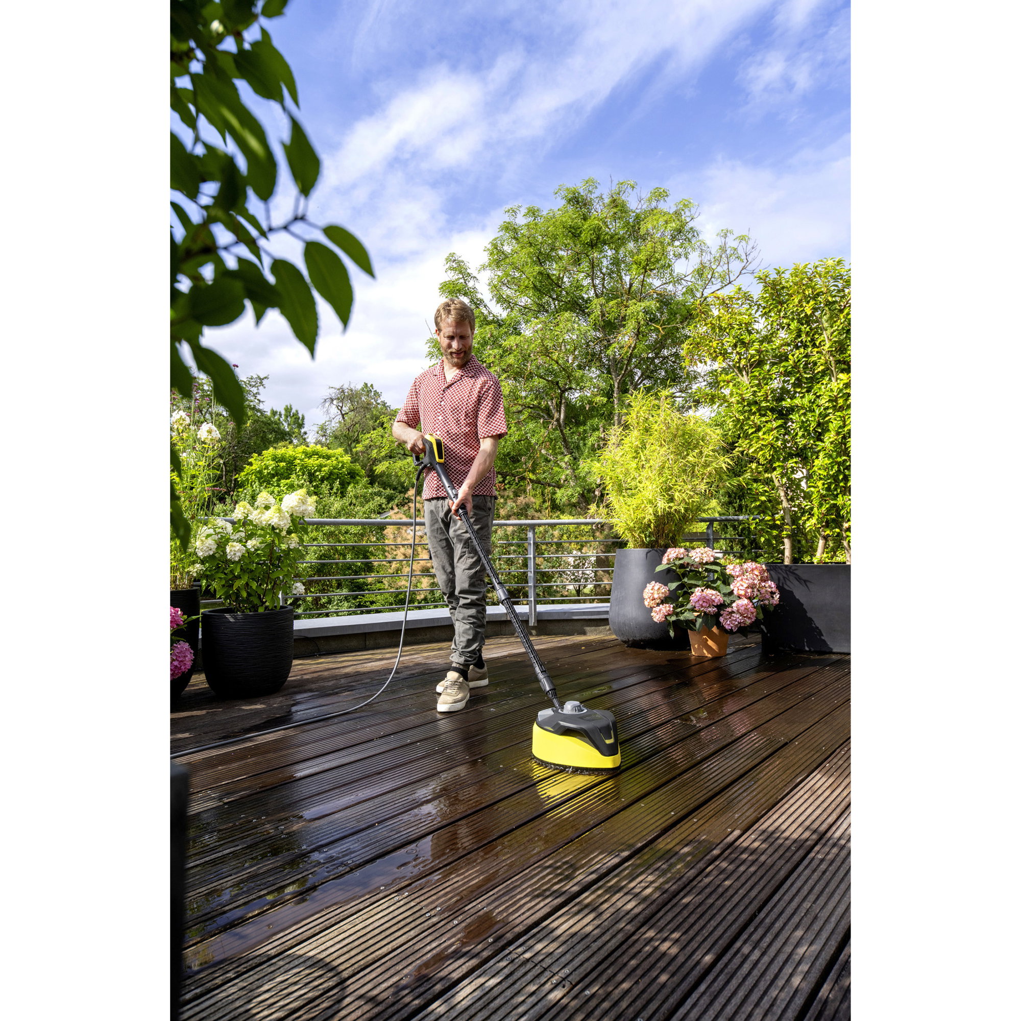 Hochdruckreiniger, Garten, Holzdeck, Pflanze, Deckensanierung