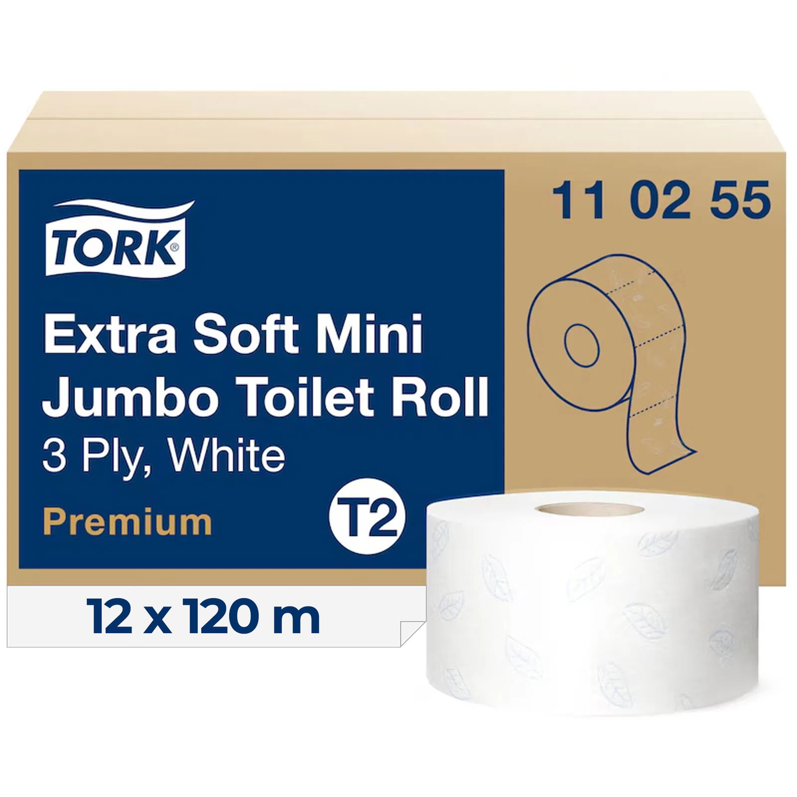 TORK 110255 T2 carta igienica mini jumbo extra morbida Premium