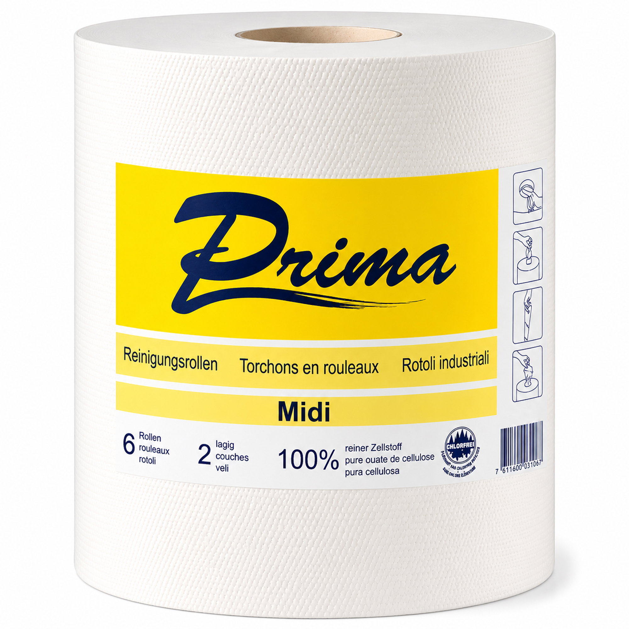 Küchenrolle, Papierrolle, Papierhandtücher, Zellulose, 2-lagig
