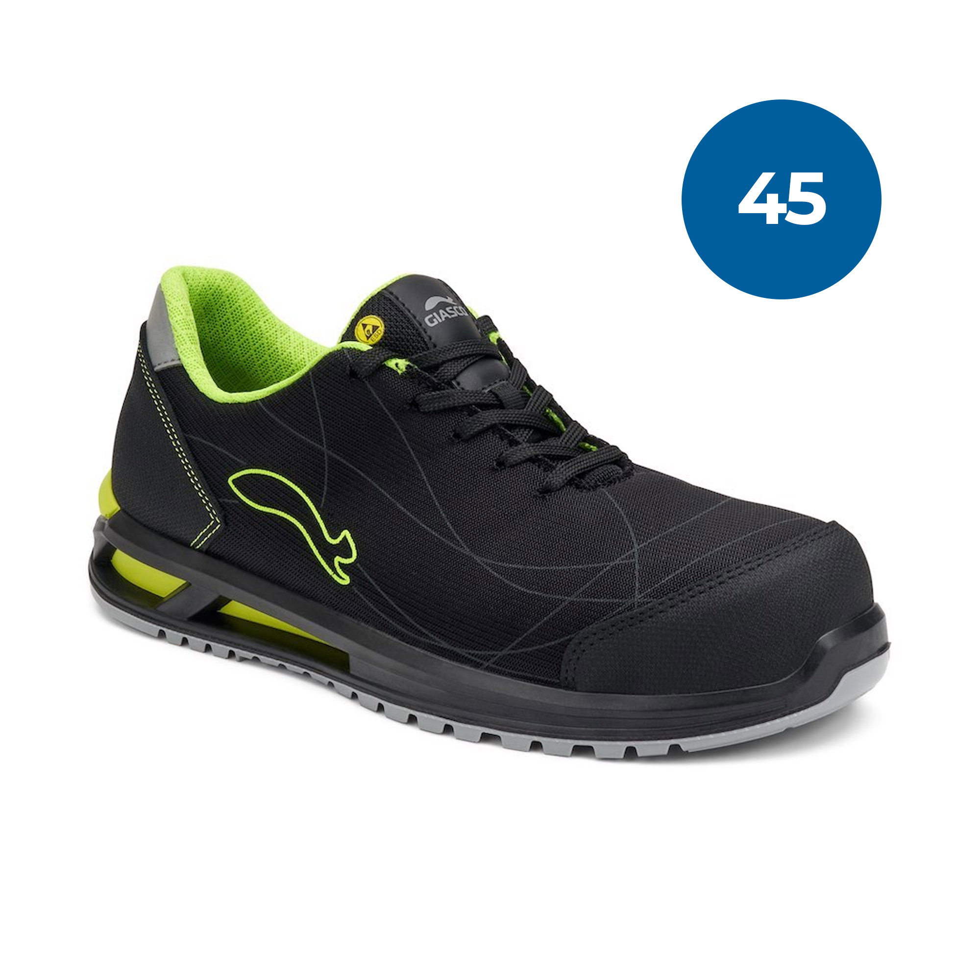 Sneaker, Schuh, Laufschuh, Schwarz, Neon-Grün