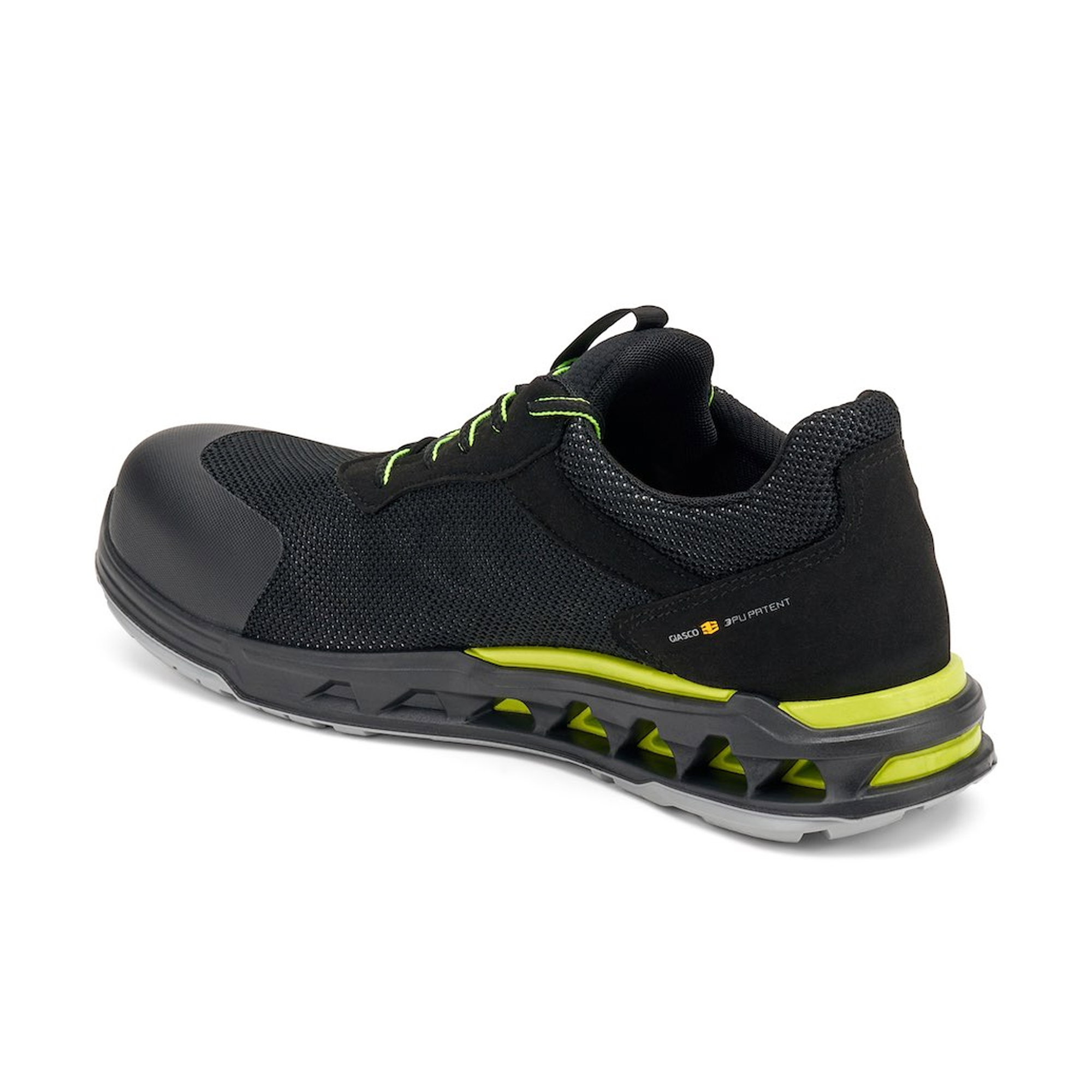 Hiking Schuh, Schuhsport, Gehölztecknis, Schwarz, Neon Gelb Details