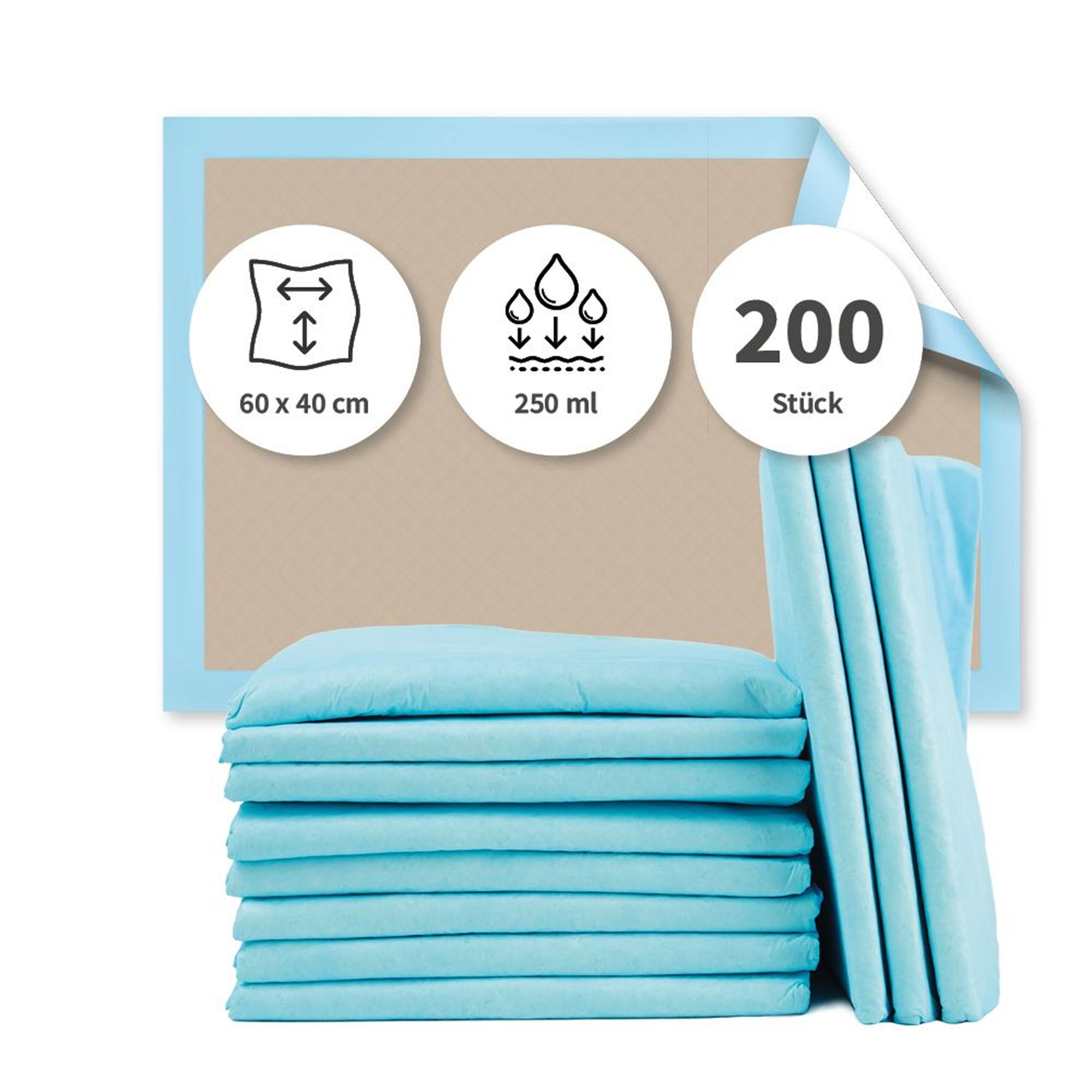 Alèses d'incontinence | 60 x 40 cm | jetables | 6 couches