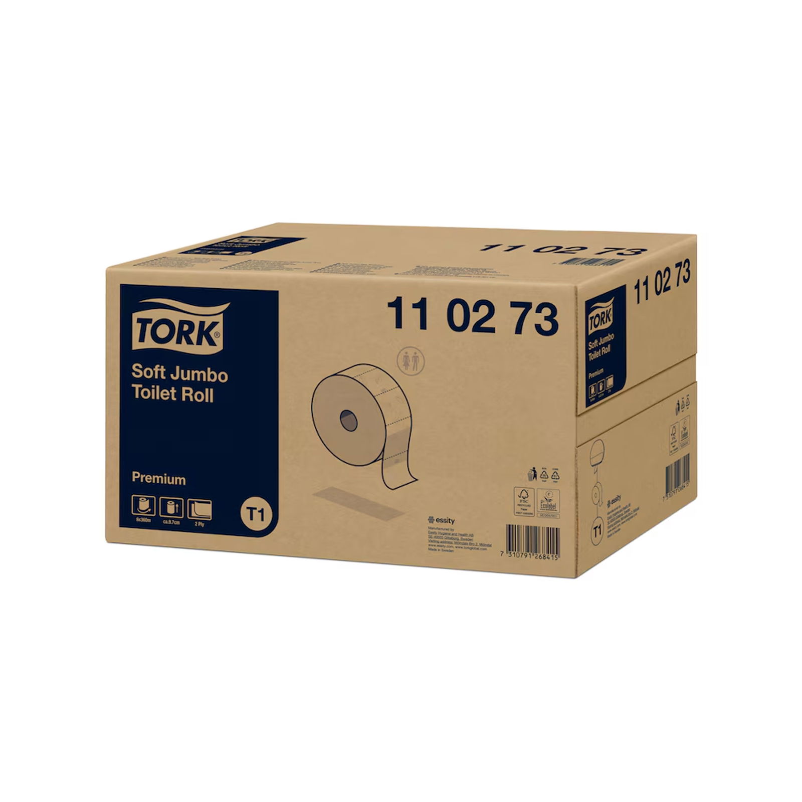 Tork 110273 Toilettenpapier Premium Jumbo 6 Rollen 2-lagig Paket