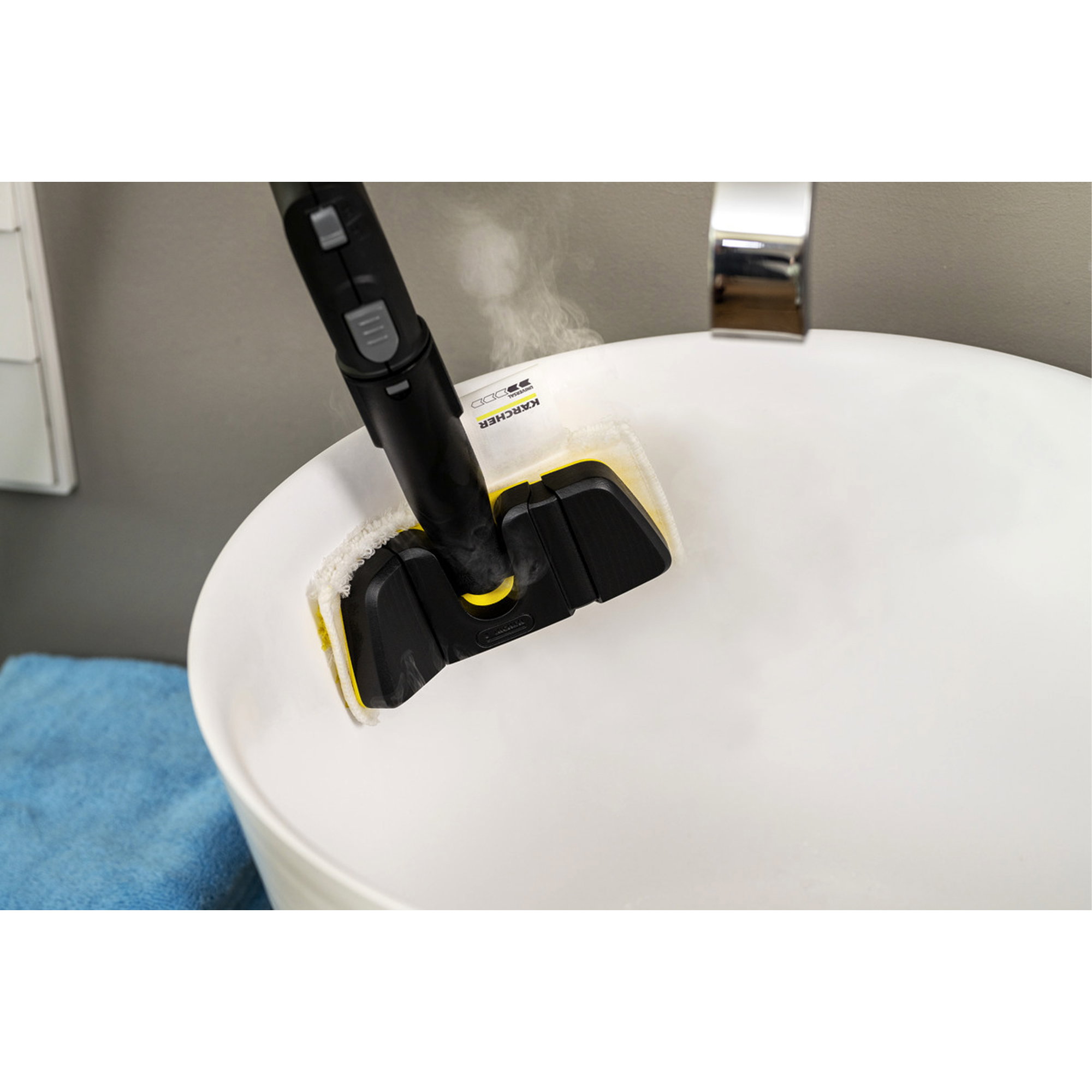 Badezimmer, Scheuerschwamm, Badezimmerreiniger, Reinigungswerkzeug, Glasreiniger