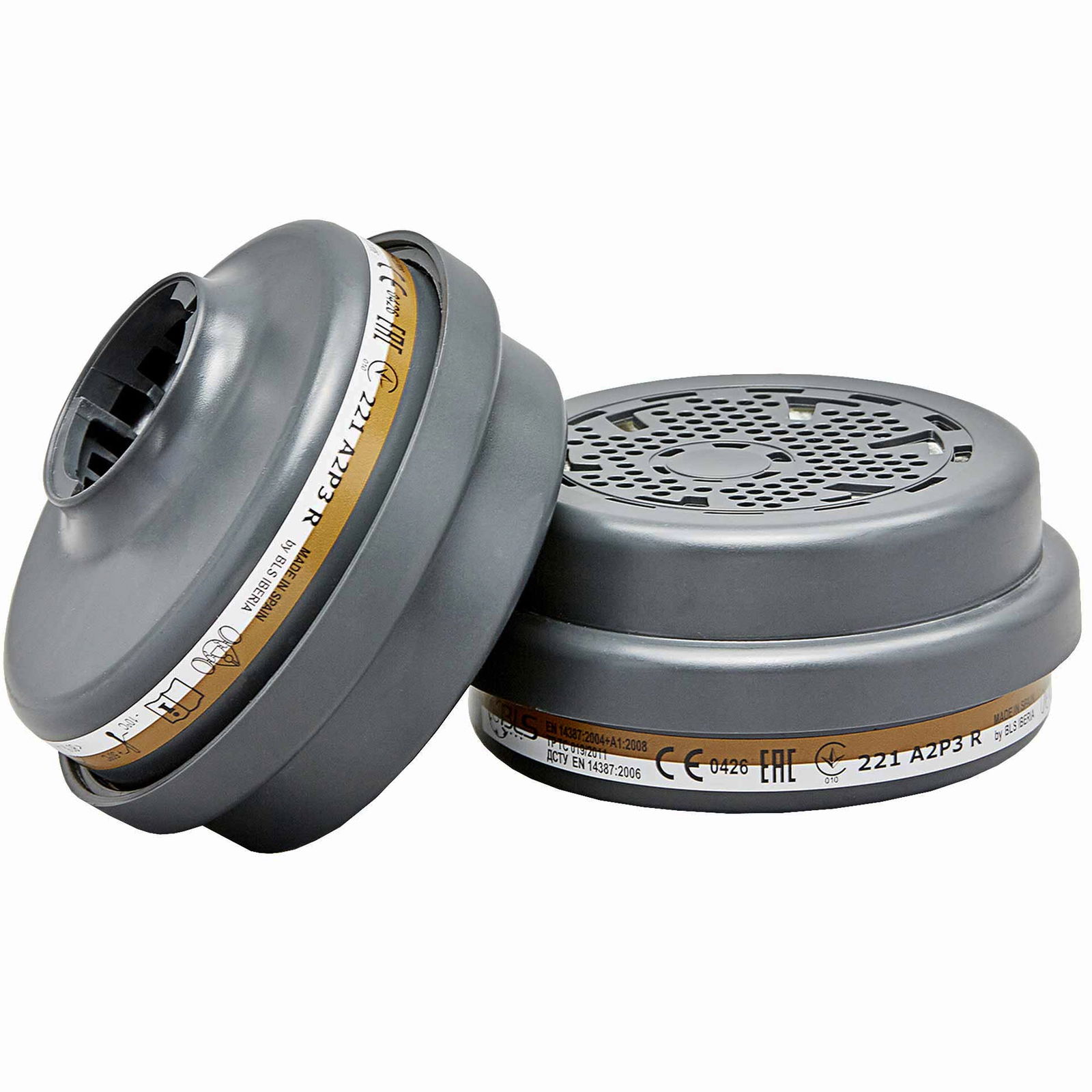 Atemschutzfilter BLS 221 A2 P3R, Kombifilter für Halbmasken, 8 Stück