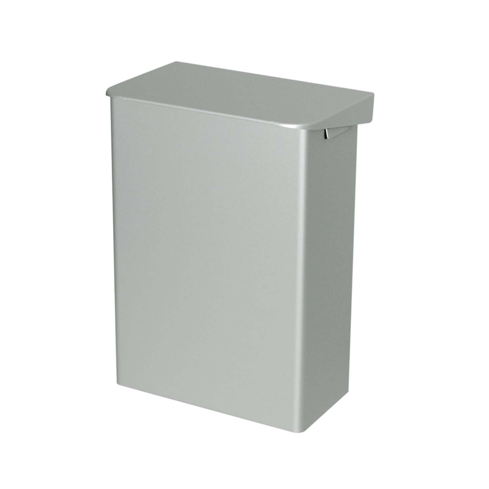 Ophardt 231000 Abfalleimer mit Klappdeckel 6 Liter Aluminium AB 6 A