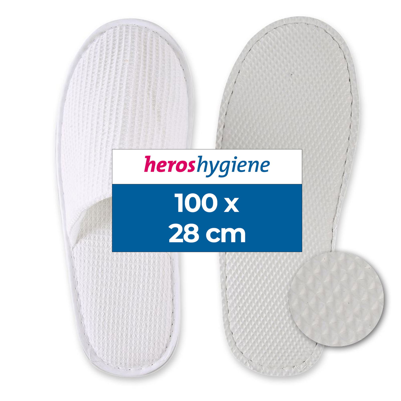 Ciabatte da hotel in cotone chiuse 28 cm