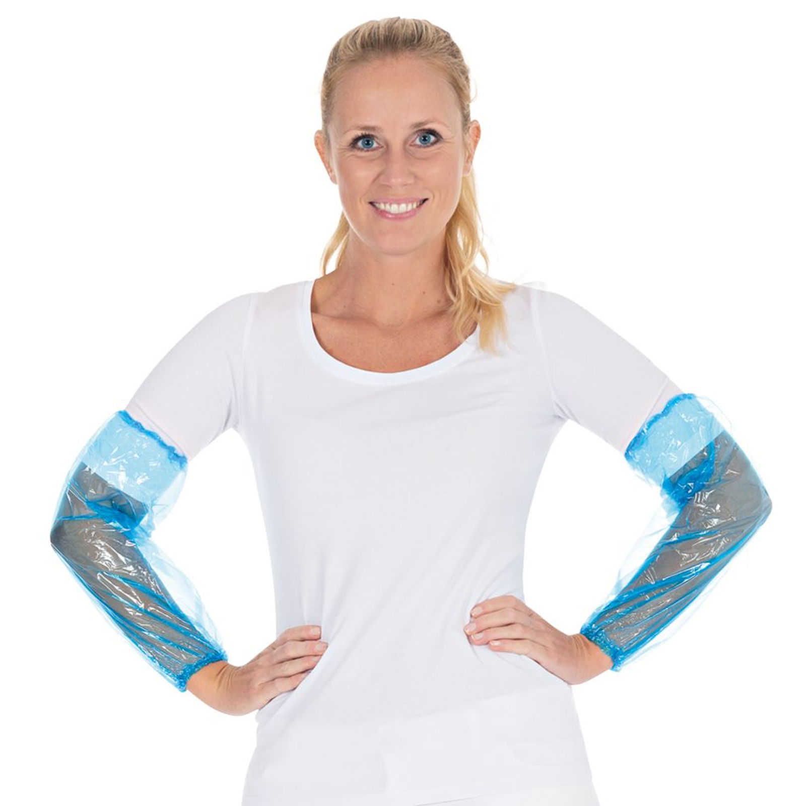 Ärmelschoner blau Polyethylen