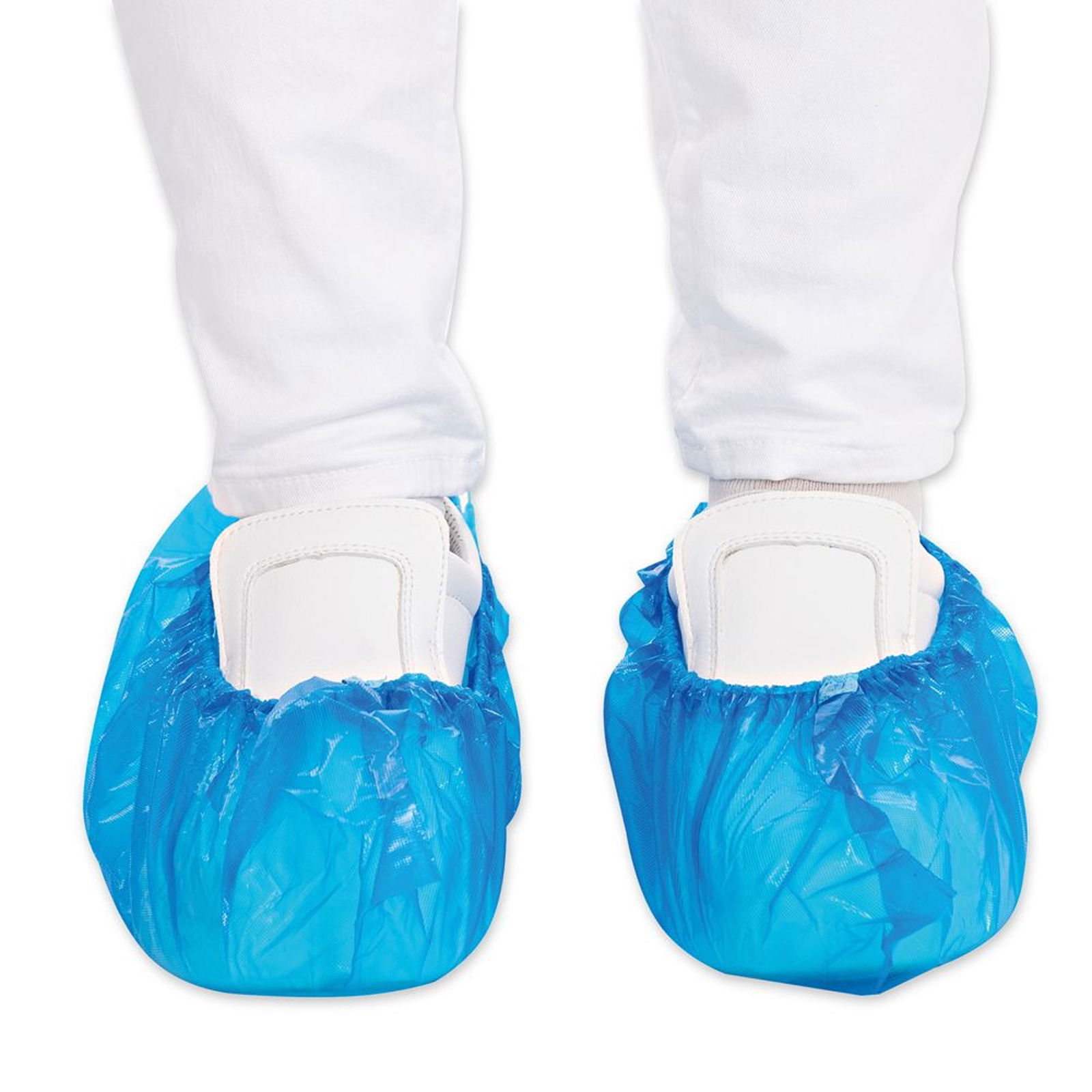 Copriscarpe blu in CPE per Hygomat