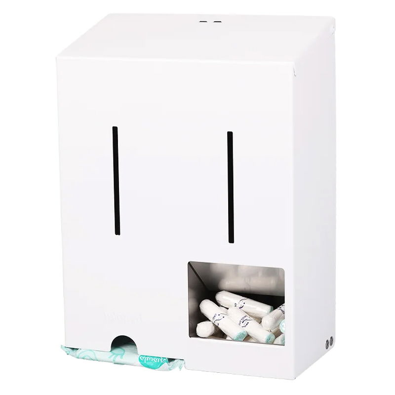 Tampon-/ Bindenspender Edelstahl weiss