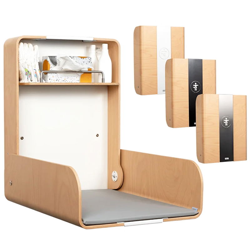 Wickeltisch Timkid Buche Edelstahl Maxi