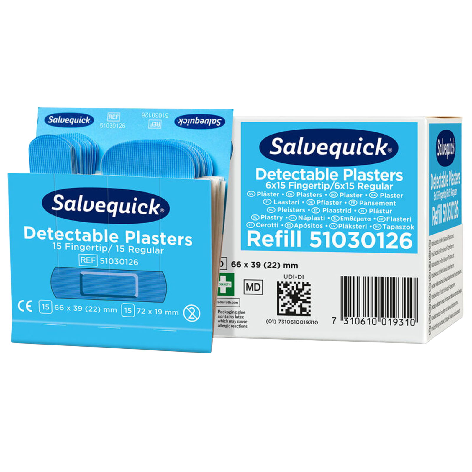 Pflaster blau detektierbar Salvequick Cederroth 51030126