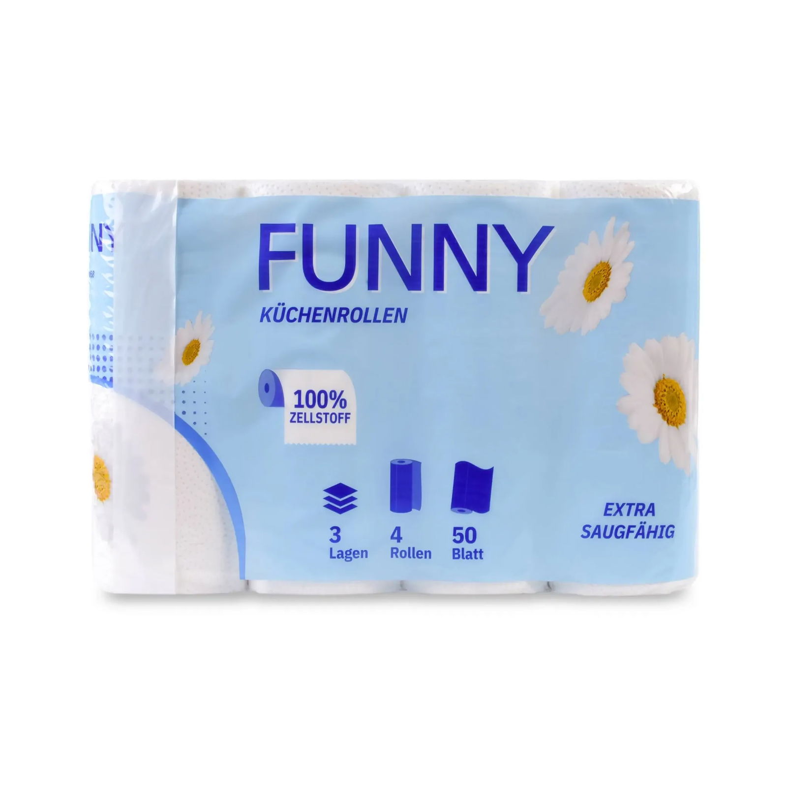 Funny AG-068 Küchenrolle 3-lagig Zellstoff hochweiss 48 Rollen