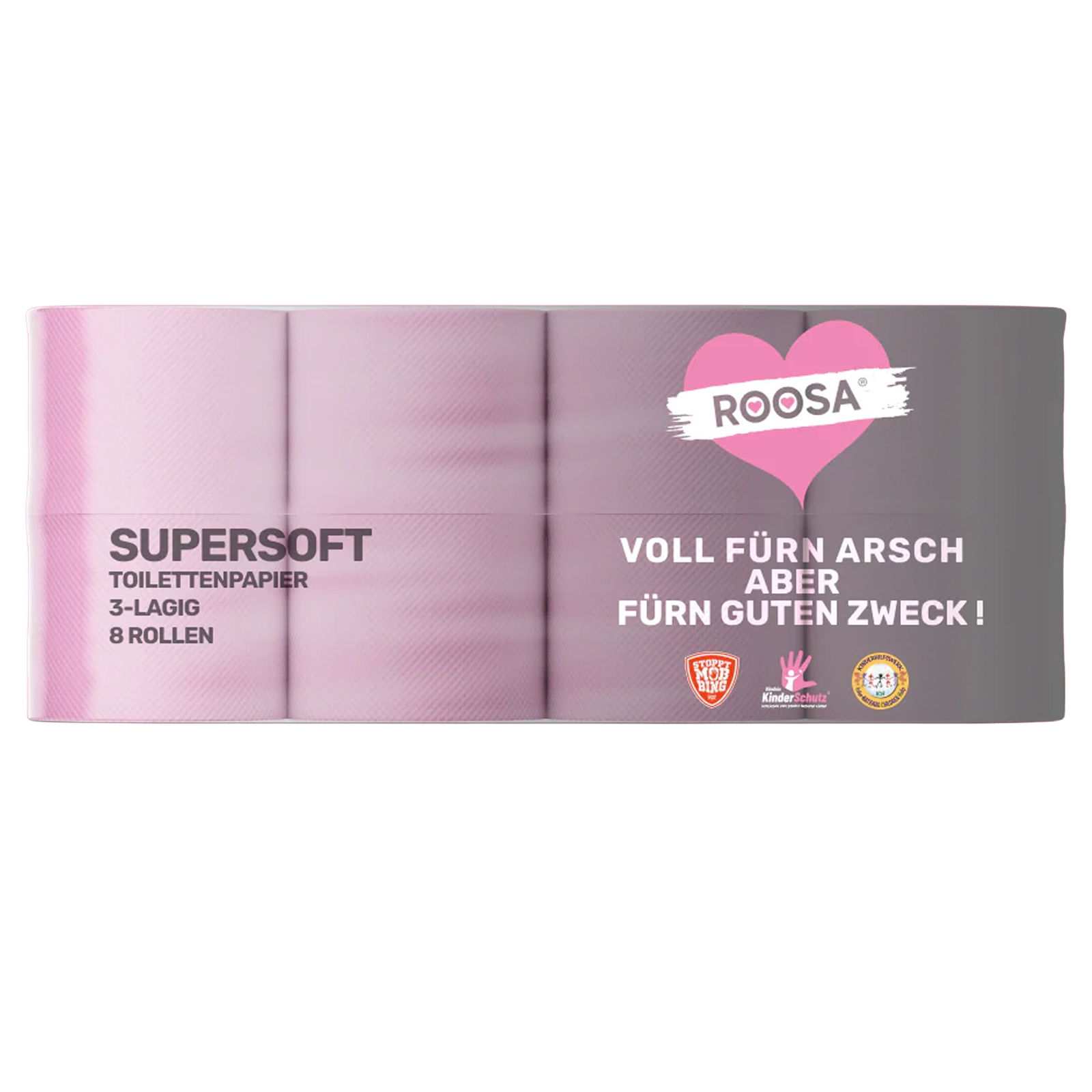 ROOSA toilet paper, 3-ply, cellulose, 56 rolls