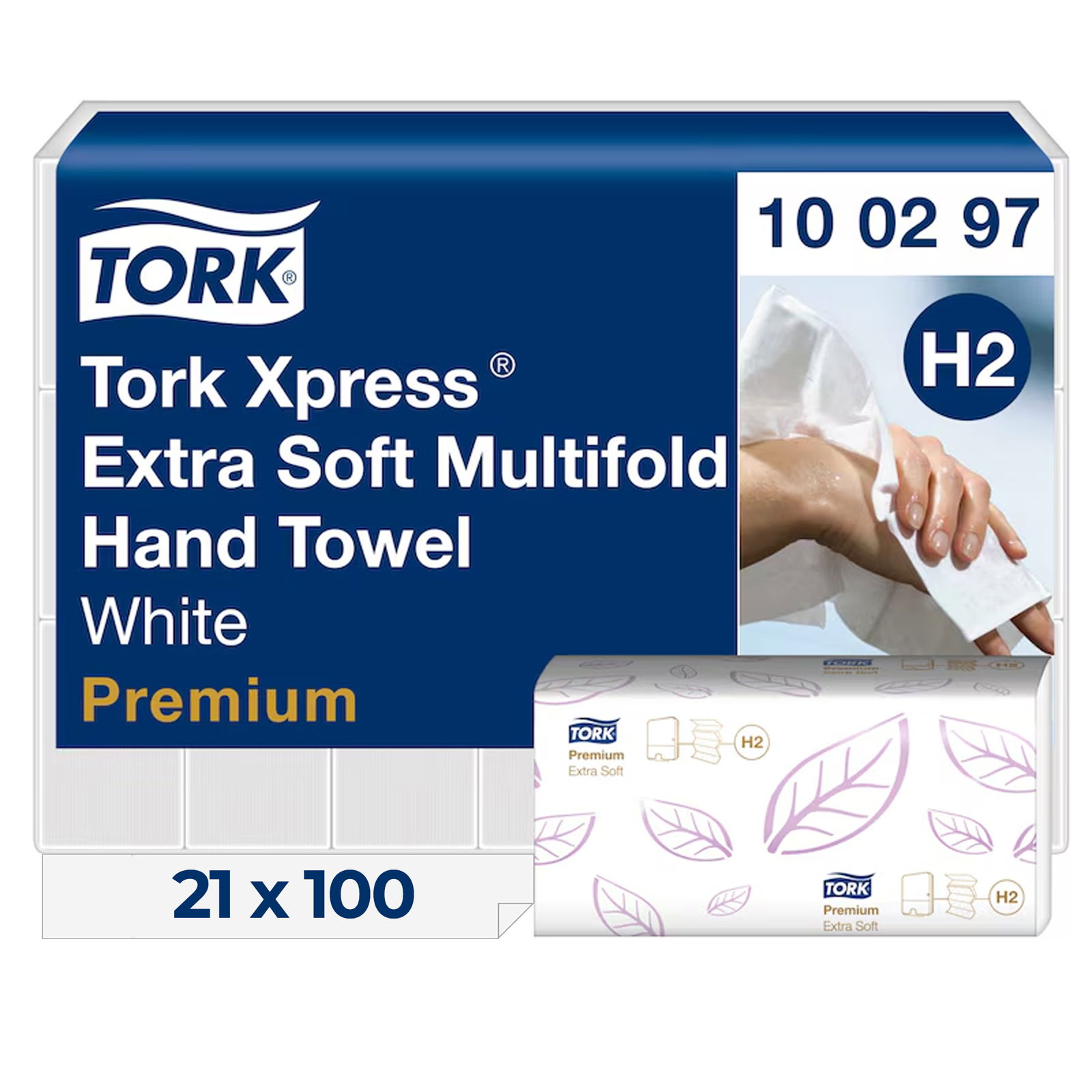 Asciugamano piegato intercalato Tork 100297 H2 Xpress extra morbido