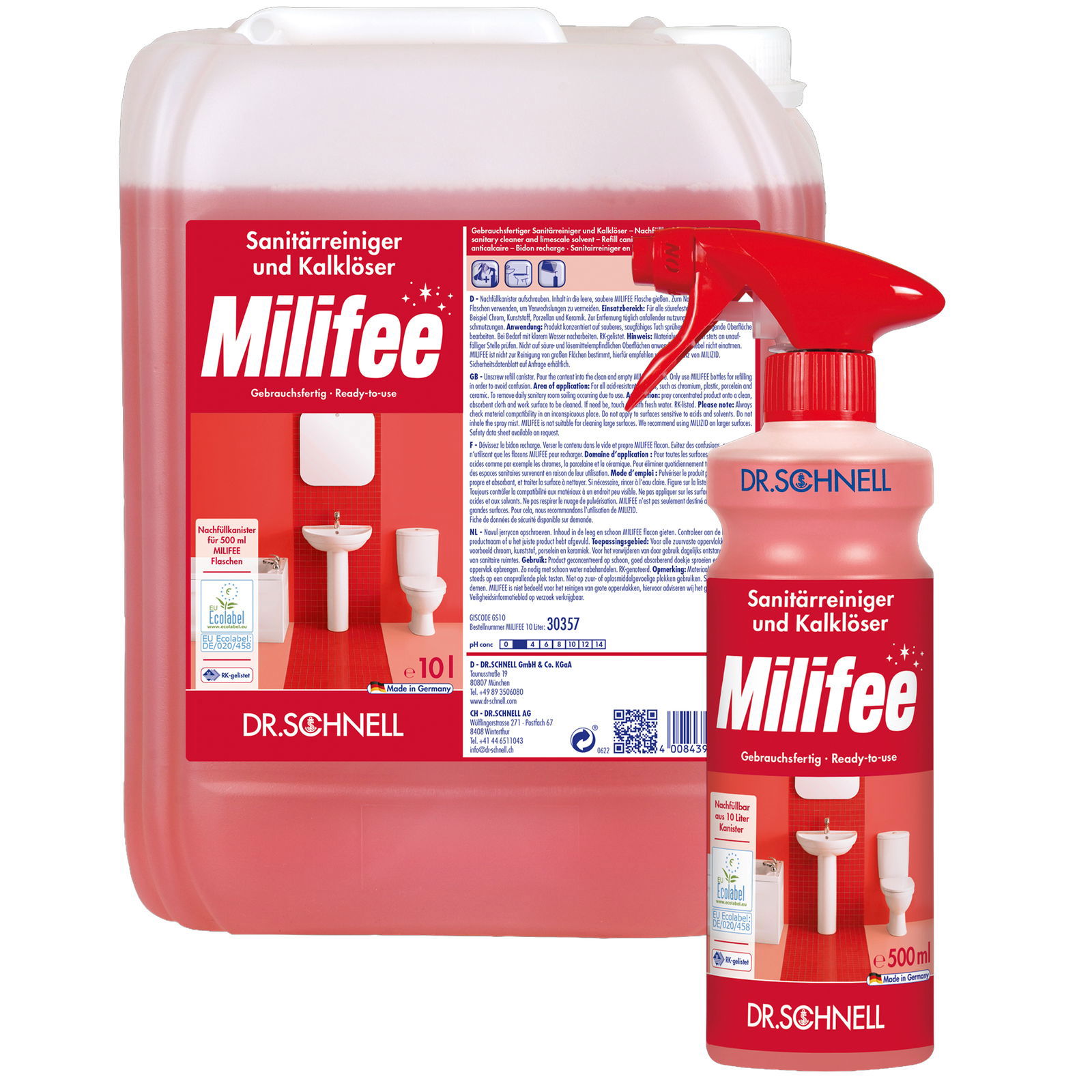 Dr. Schnell Milifee sanitary cleaner and limescale remover