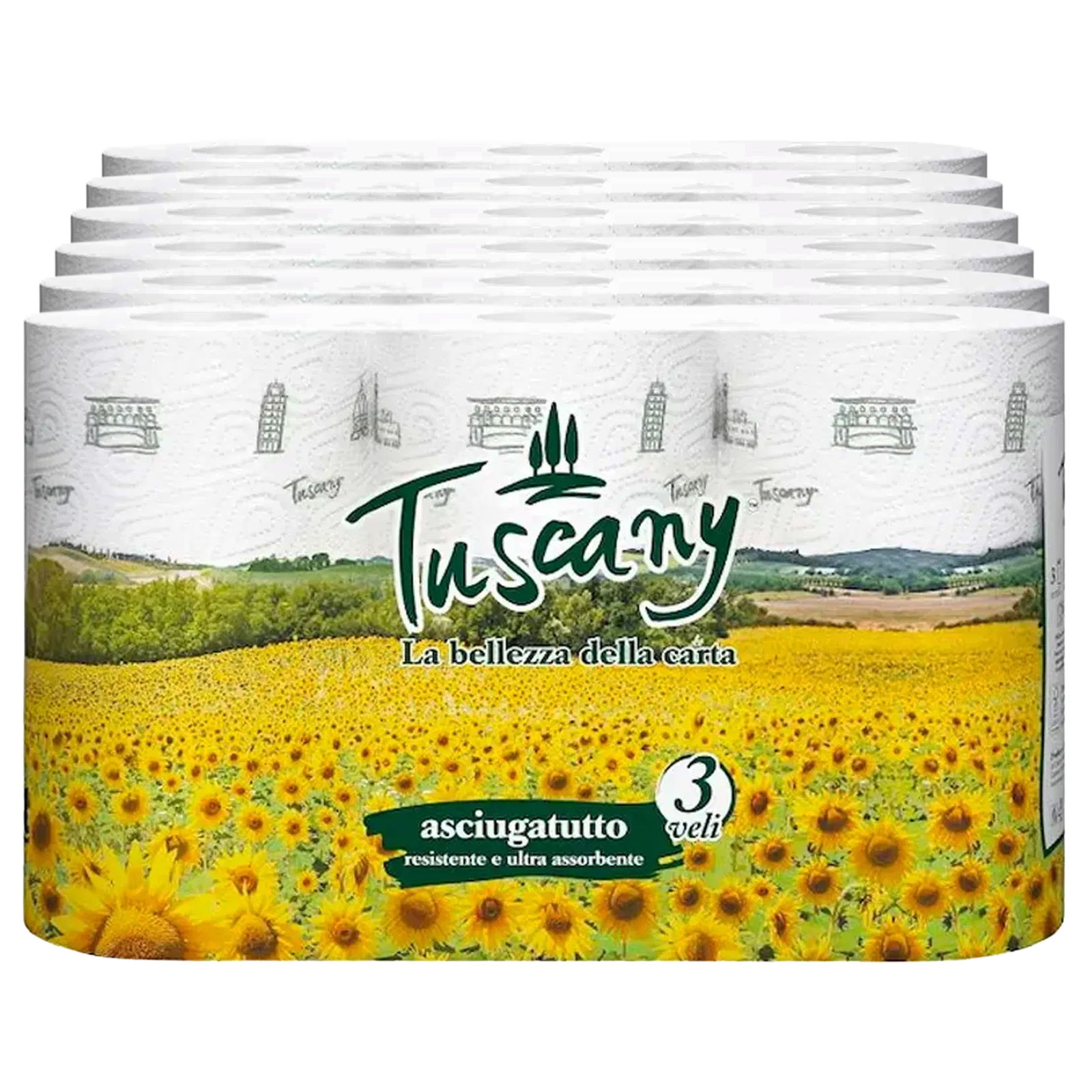 Papier ménager premium Tuscany 3 plis ouate