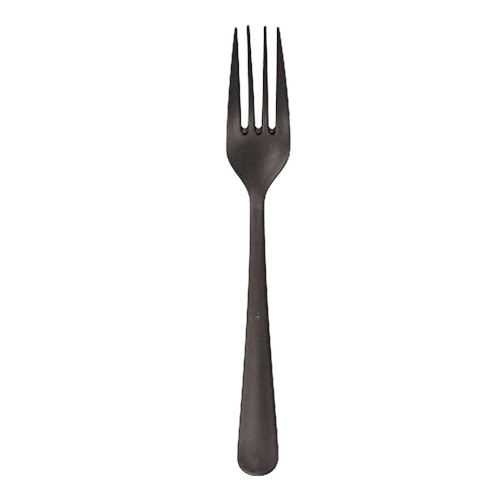 Fourchette réutilisable noire plastique 19 cm