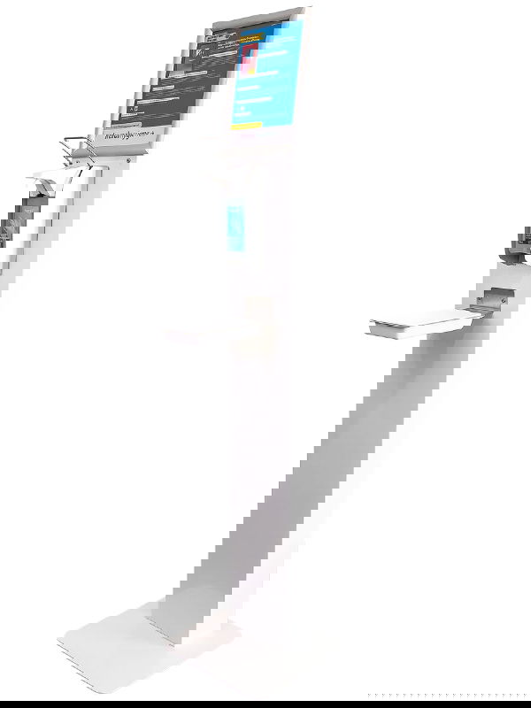 Desinfektionssäule Edelstahl weiss