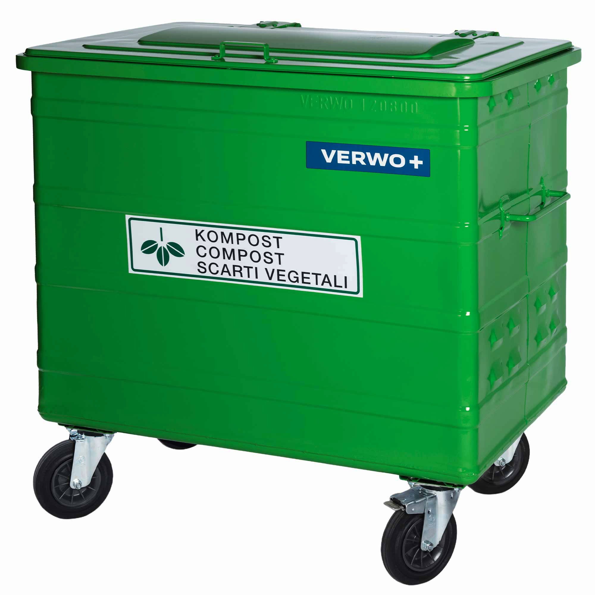 800 Liter Stahlcontainer für Kompost VERWO