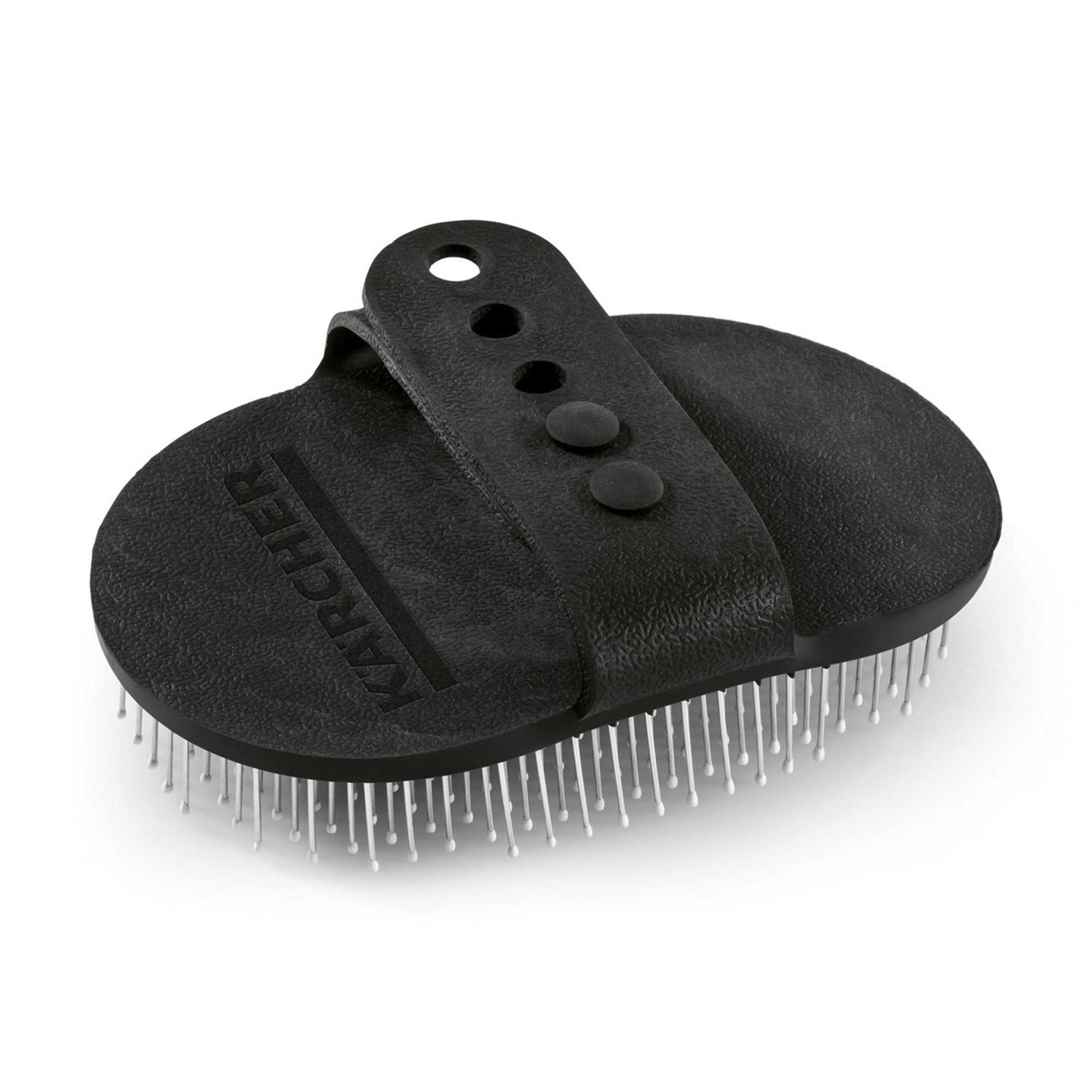 Haarpflegebürste, Kopfhautbürste, Kammaufsatz, Schwarz, Metallborsten
